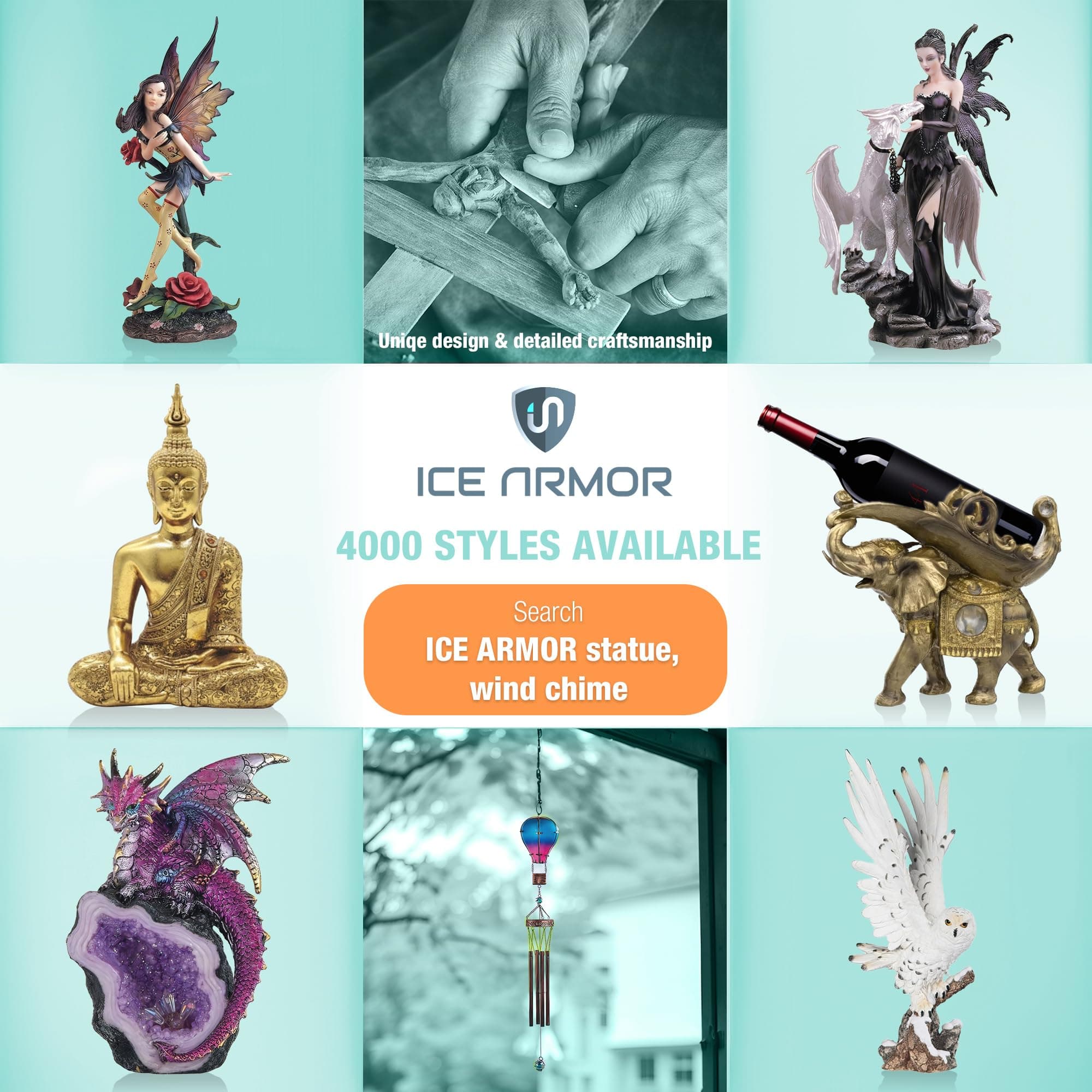 ICE ARMOR 28" Long Pewter Lighthouse Wind Chime - Thumbnail 2