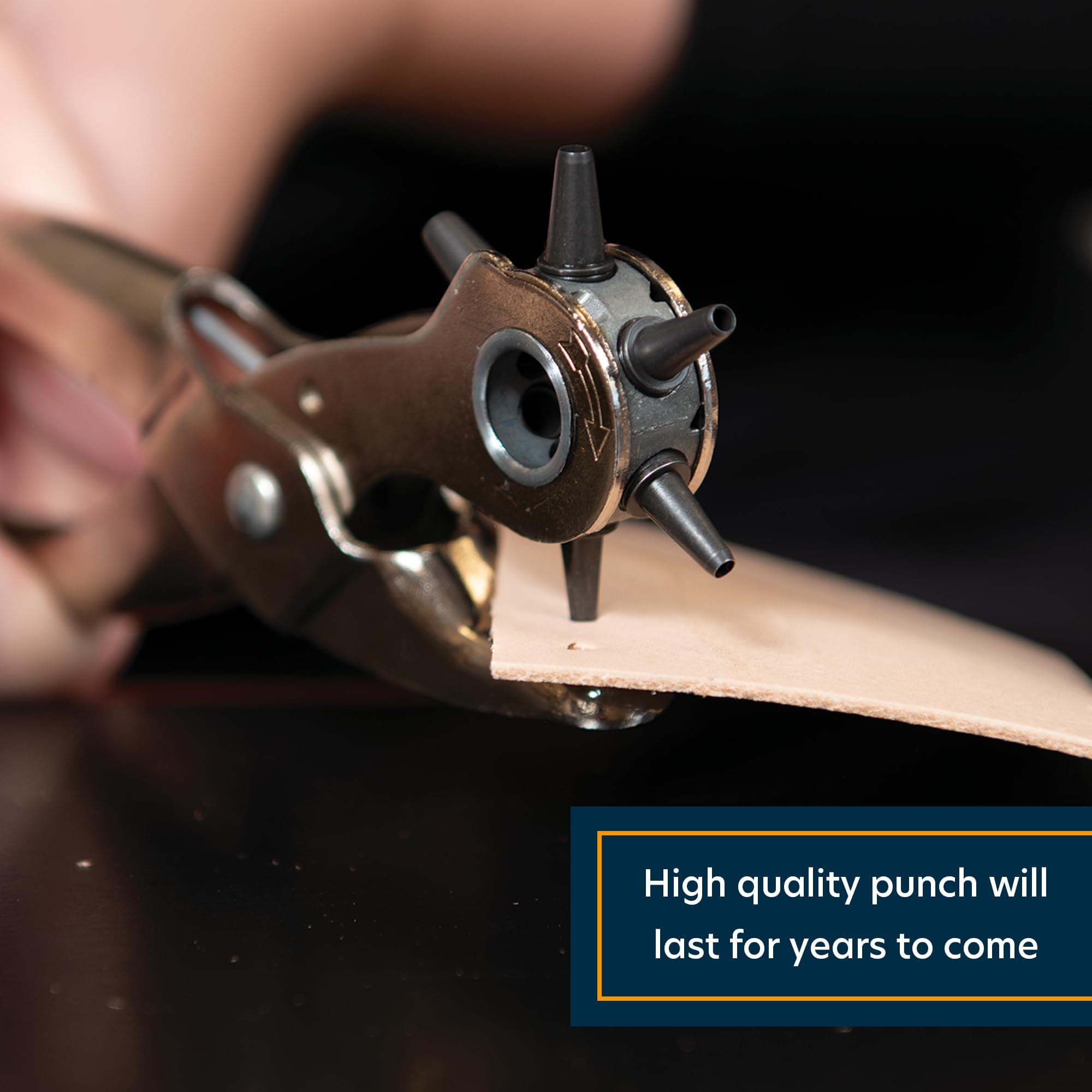 Weaver Leather Supply German Made Revolving Leather Hole Punch Tool, Adjustable - Thumbnail 5