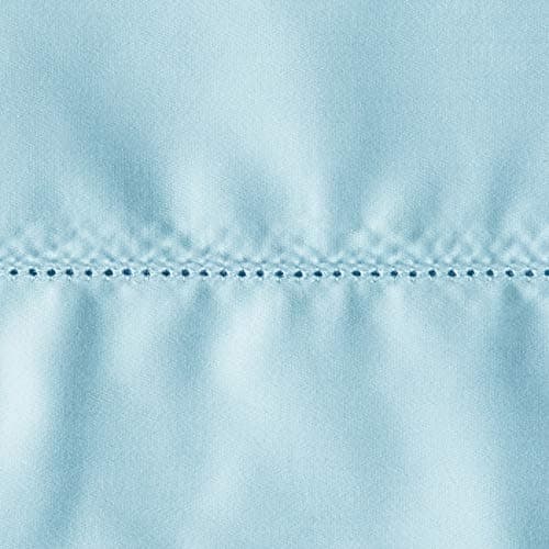 Pointehaven 525 Thread Count 100% Long Staple Cotton King Sterling Blue Sateen P - Thumbnail 4