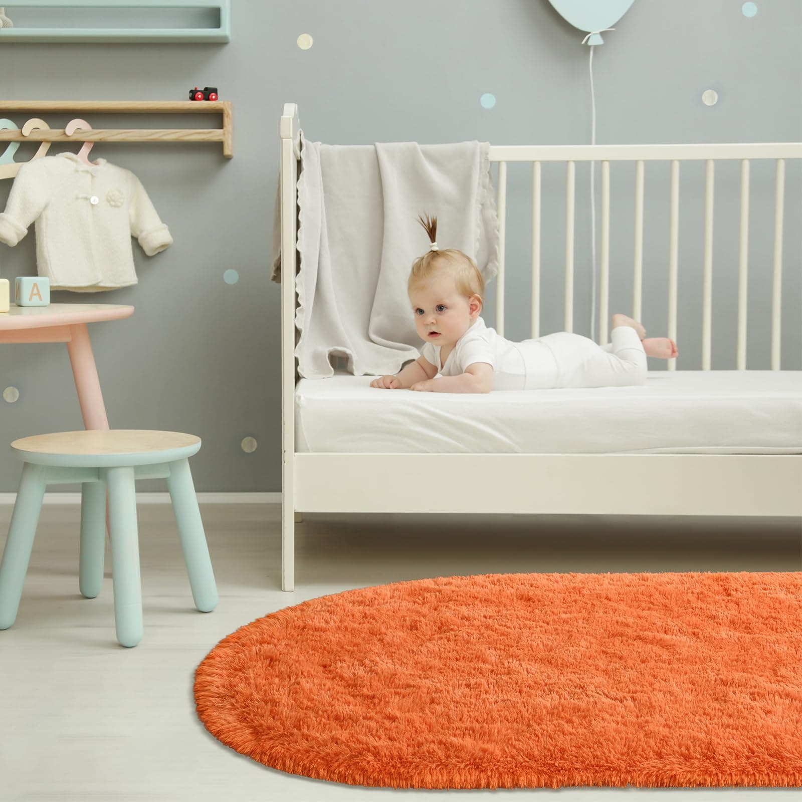 Softlife Fluffy Rugs for Bedroom, Shag Cute Area Rug for Girls/Boys and Kids Bab - Thumbnail 5