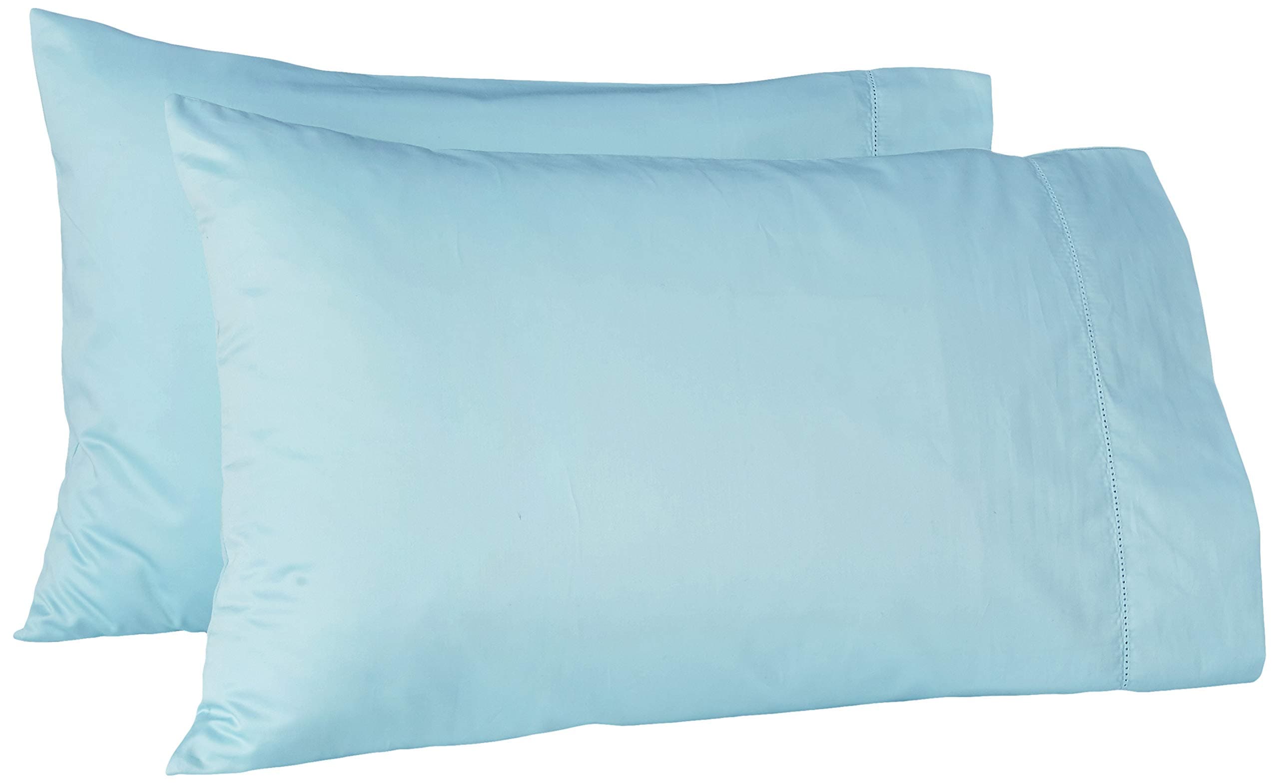 Pointehaven 525 Thread Count 100% Long Staple Cotton King Sterling Blue Sateen P - Thumbnail 2