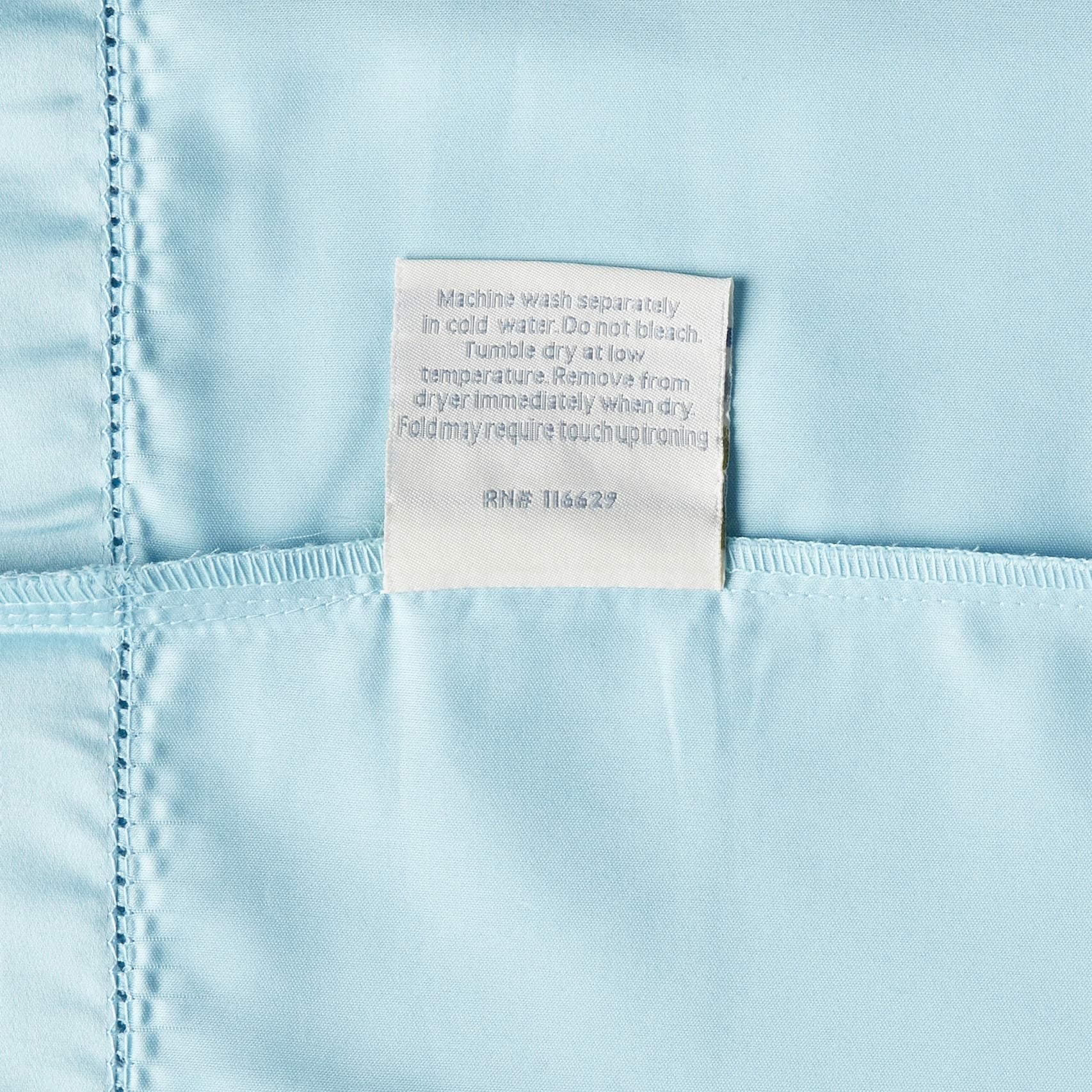 Pointehaven 525 Thread Count 100% Long Staple Cotton King Sterling Blue Sateen P - Thumbnail 3