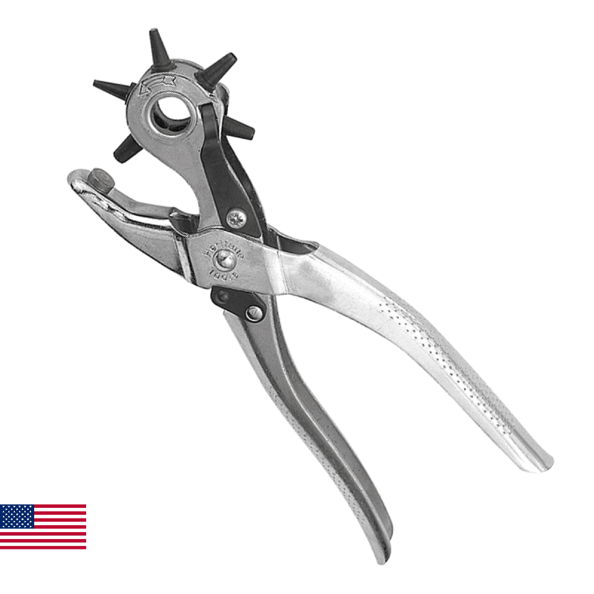 Weaver Leather Supply German Made Revolving Leather Hole Punch Tool, Adjustable - Image 1