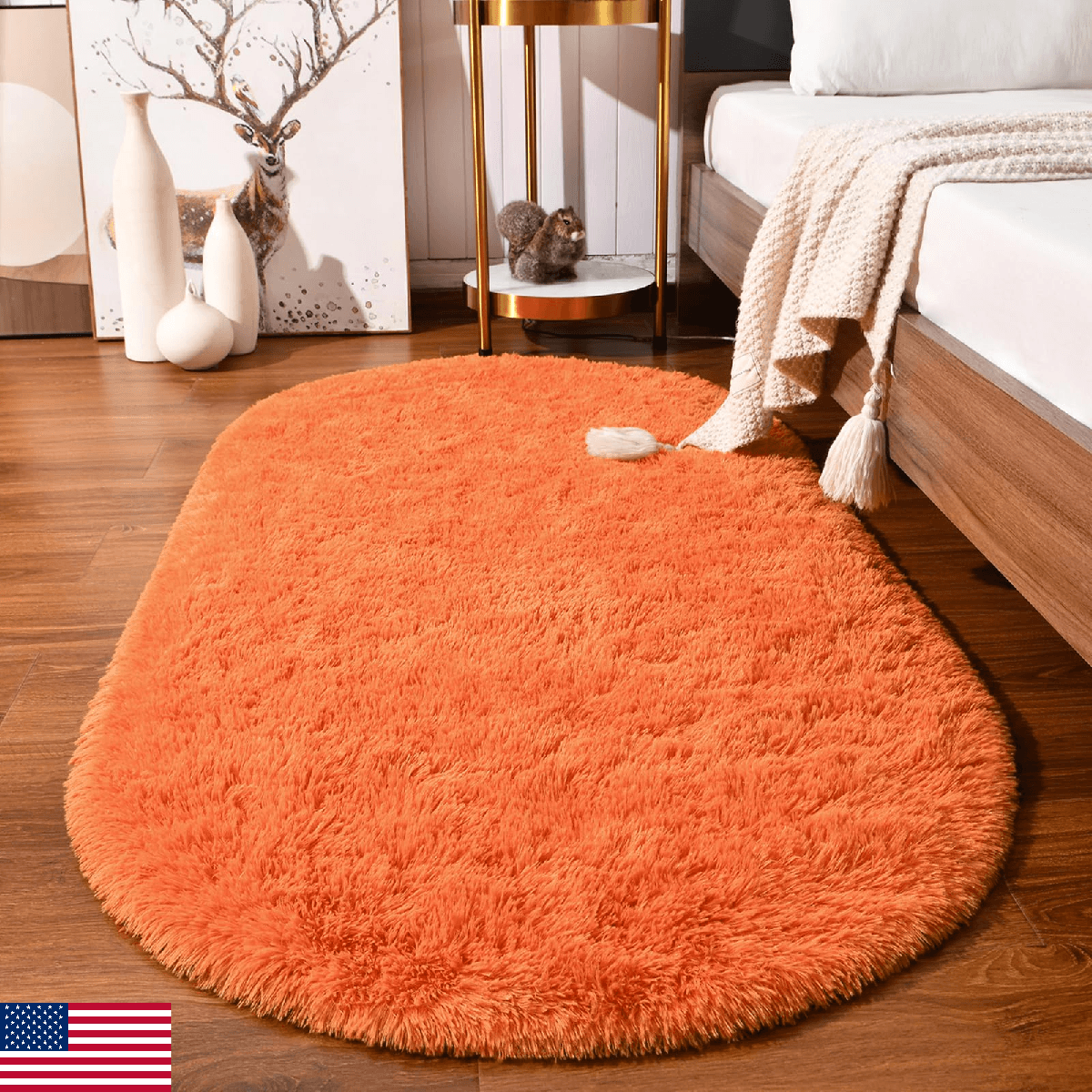 Softlife Fluffy Rugs for Bedroom, Shag Cute Area Rug for Girls/Boys and Kids Bab - Image 1