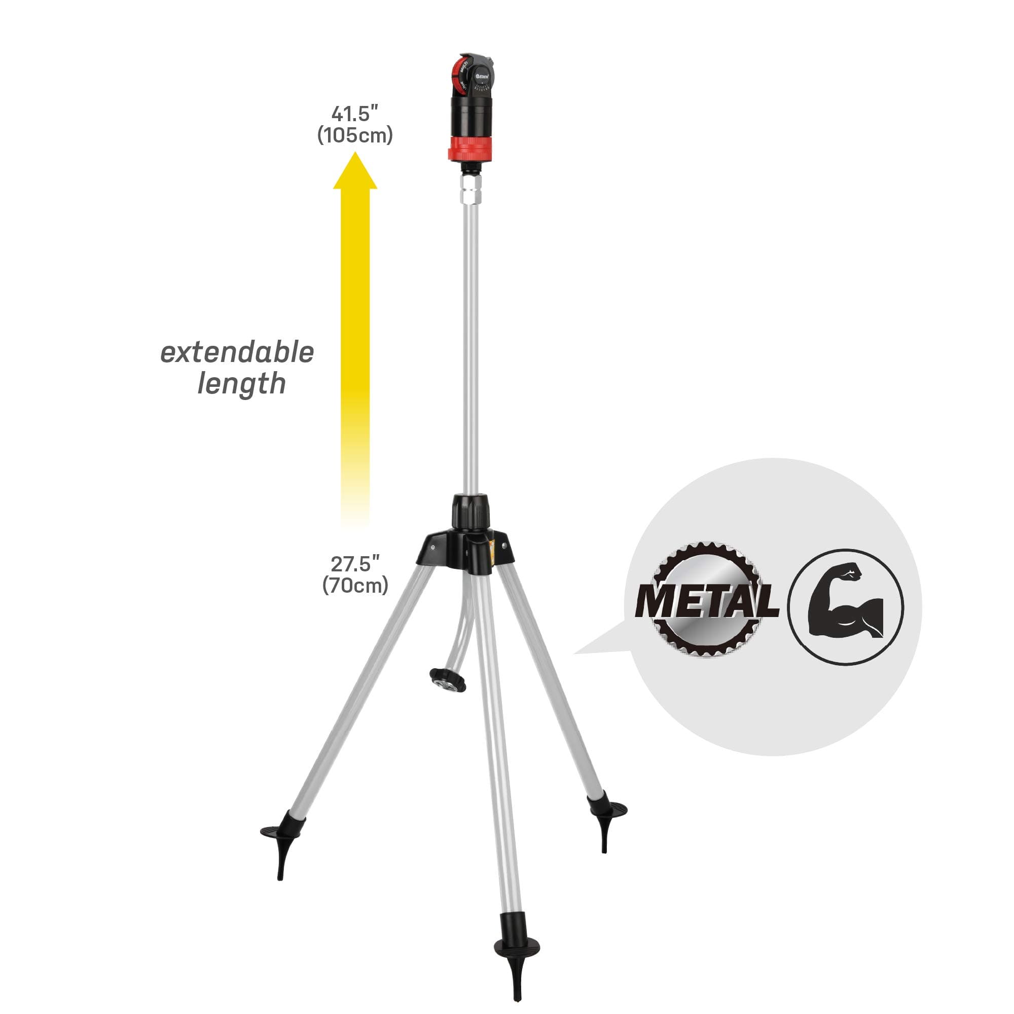 Eden 94150 Multi-Pattern Turbo Gear Drive Metal Tripod Sprinkler Plus One-Direct - Thumbnail 2