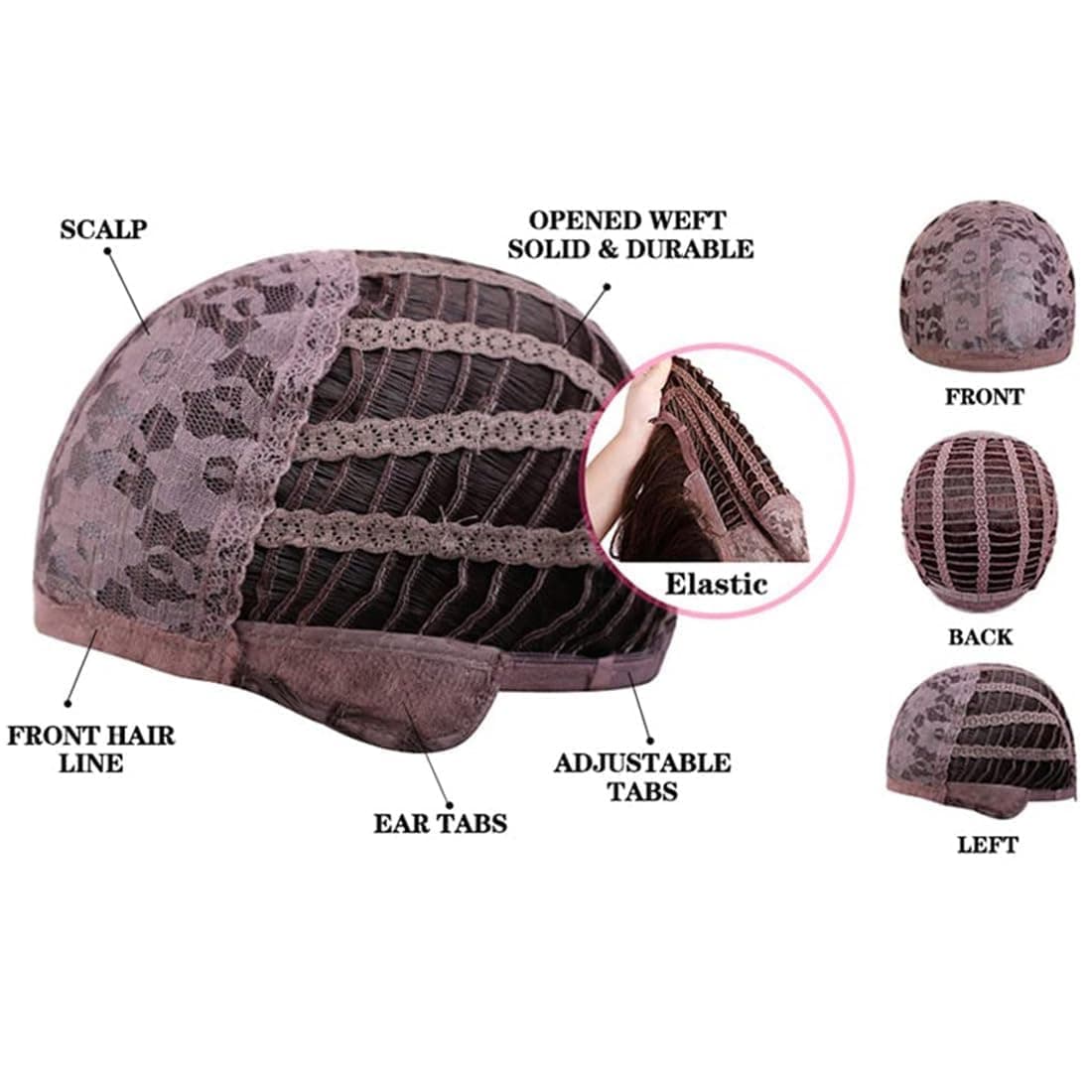 BERON 14 Inches Half Red Half Green Wig with Bangs Short Wavy Wig Green Red Wigs - Thumbnail 5