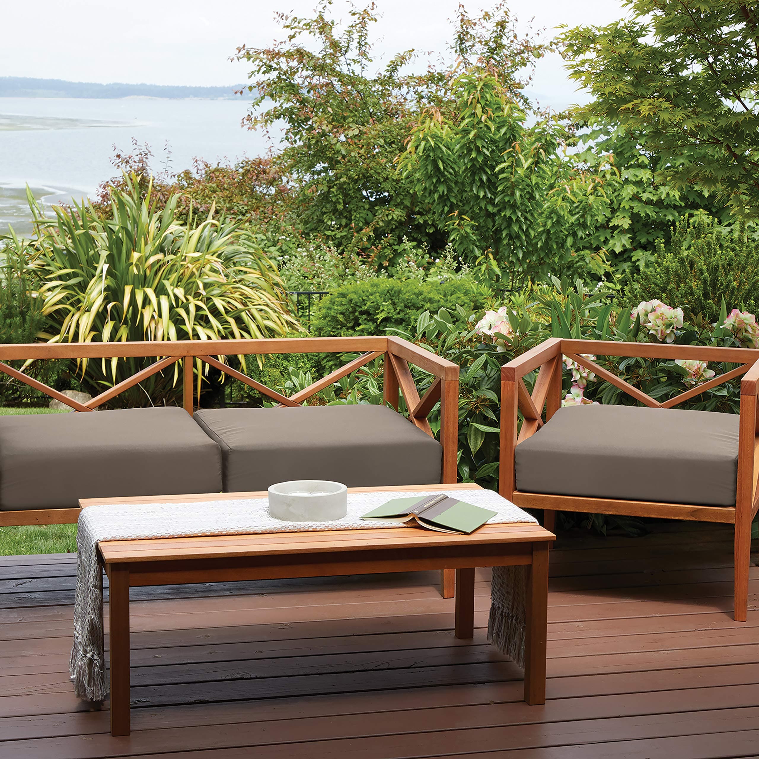 Classic Accessories 62-028-TAUPE-EC Ravenna Back Cushion, 25"W x 22"H x 4"T, Dar - Thumbnail 4