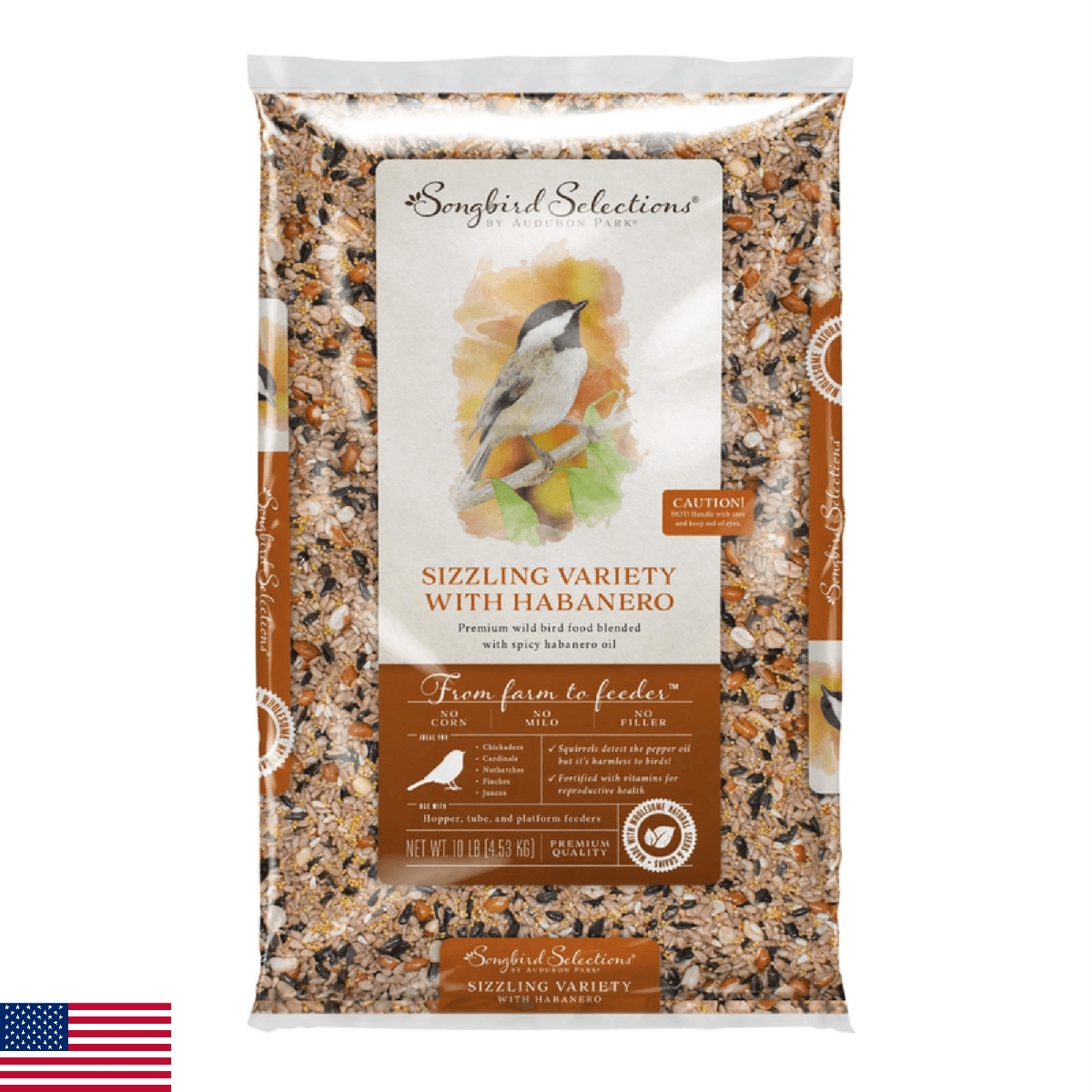 Global Harvest Foods Songbird Selections Chickadee Nuthatch Bird Seed Striped Su - Image 1