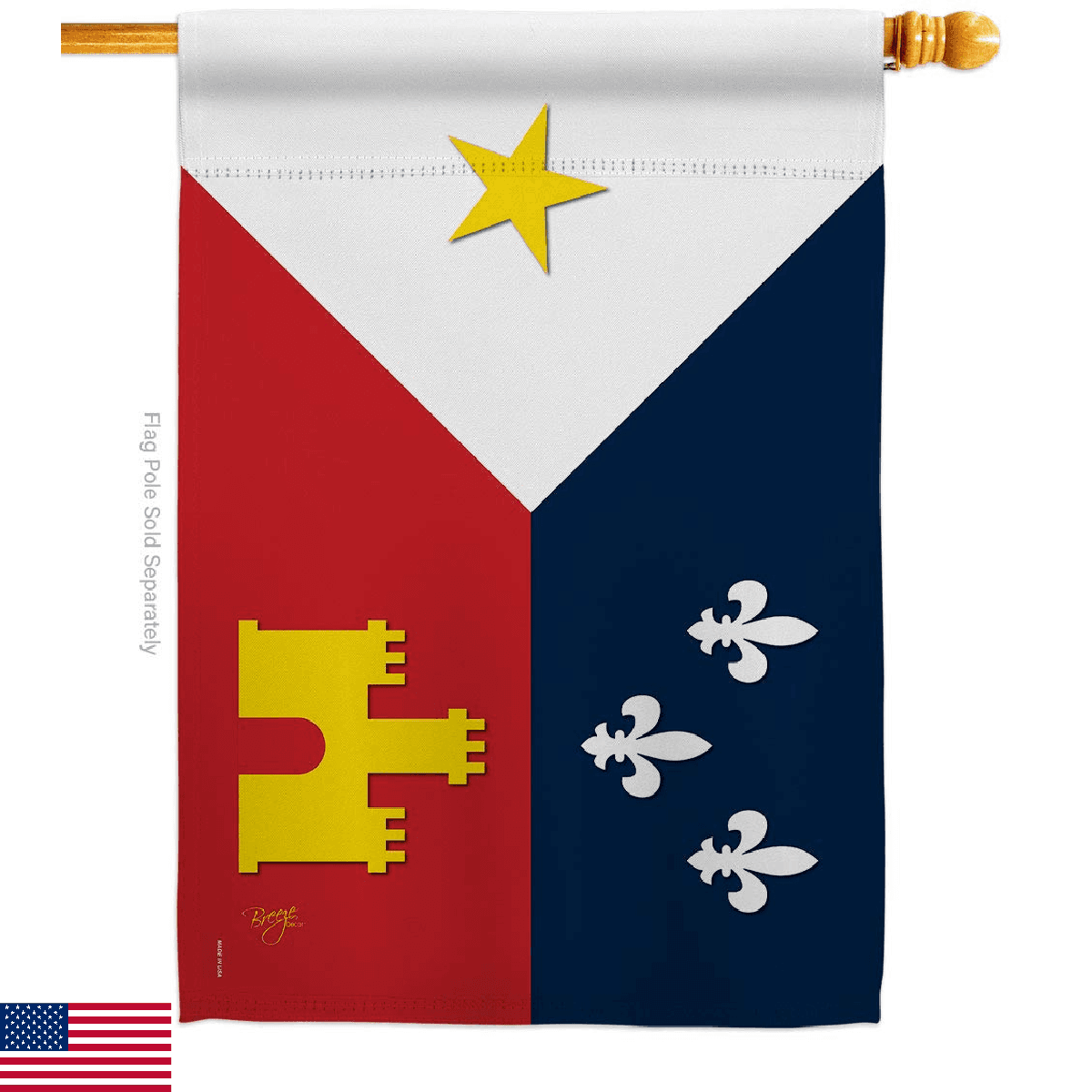 Breeze Decor - Acadiana Interests - Everyday Impressions Decorative Vertical Hou - Image 1