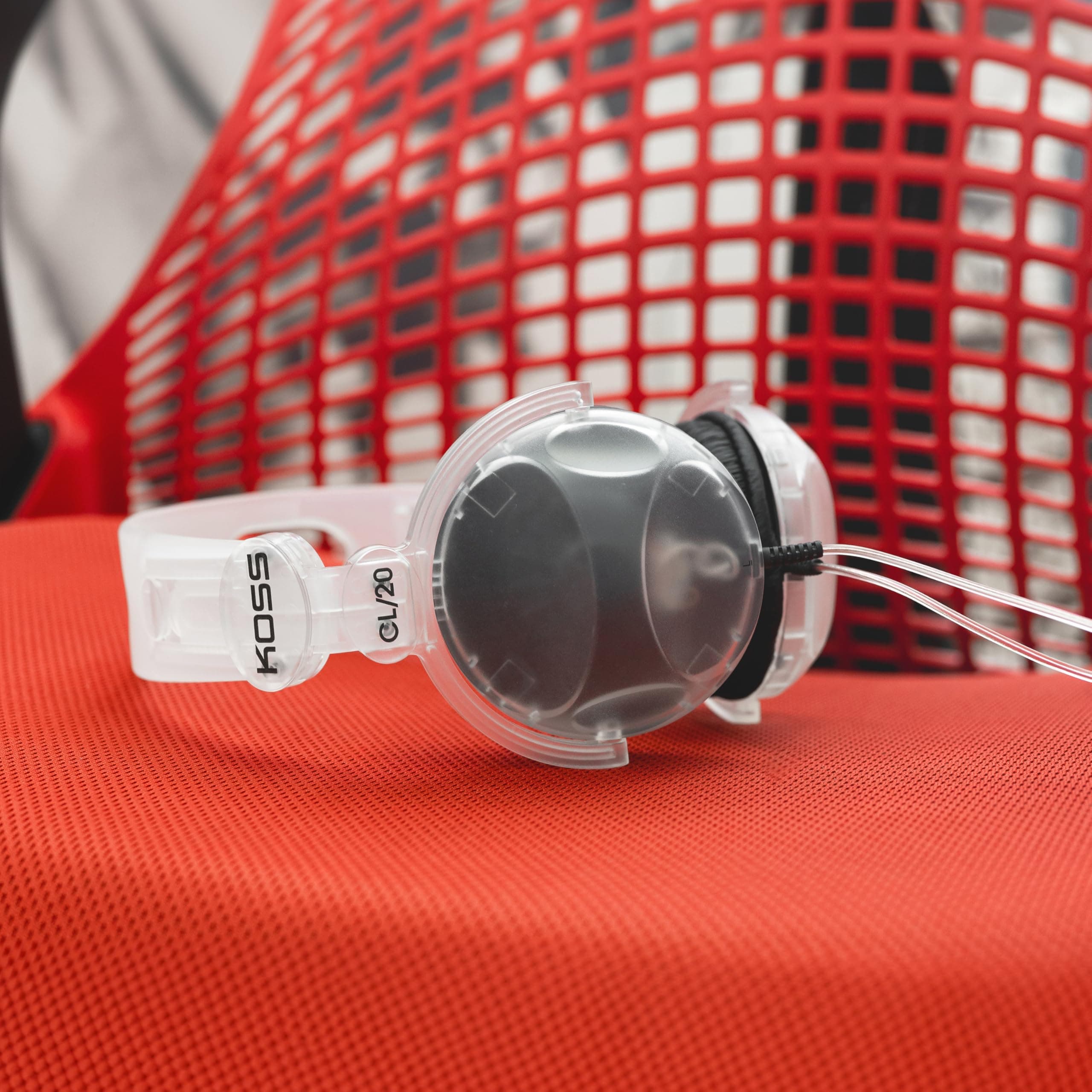 Koss CL20i Clear Transparent On-Ear Headphones, in-Line Microphone and Remote, R - Thumbnail 6