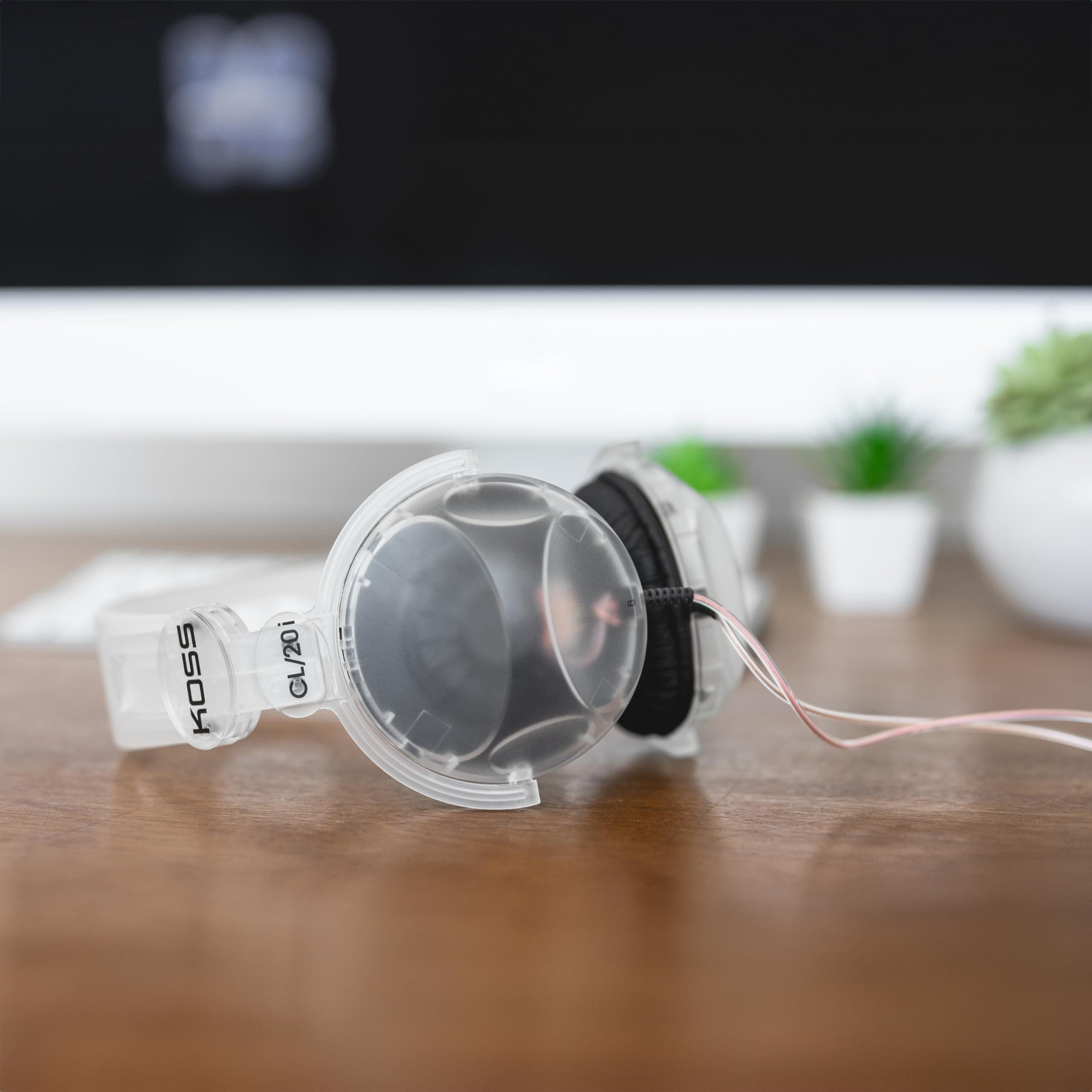 Koss CL20i Clear Transparent On-Ear Headphones, in-Line Microphone and Remote, R - Thumbnail 4
