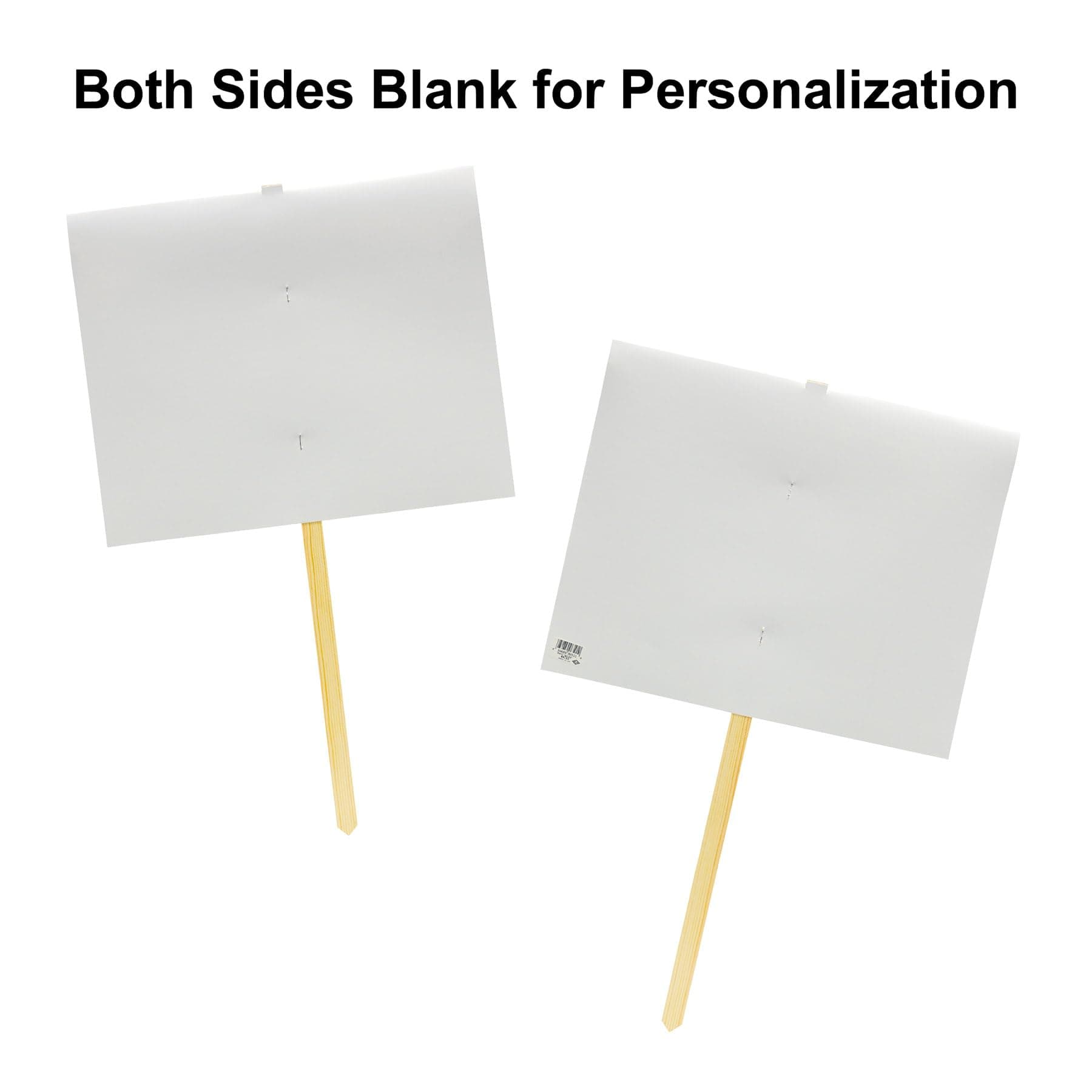 Beistle Blank Yard Signs – 3 Pack, Double-Sided White Signs on 24-Inch Pine Stak - Thumbnail 5