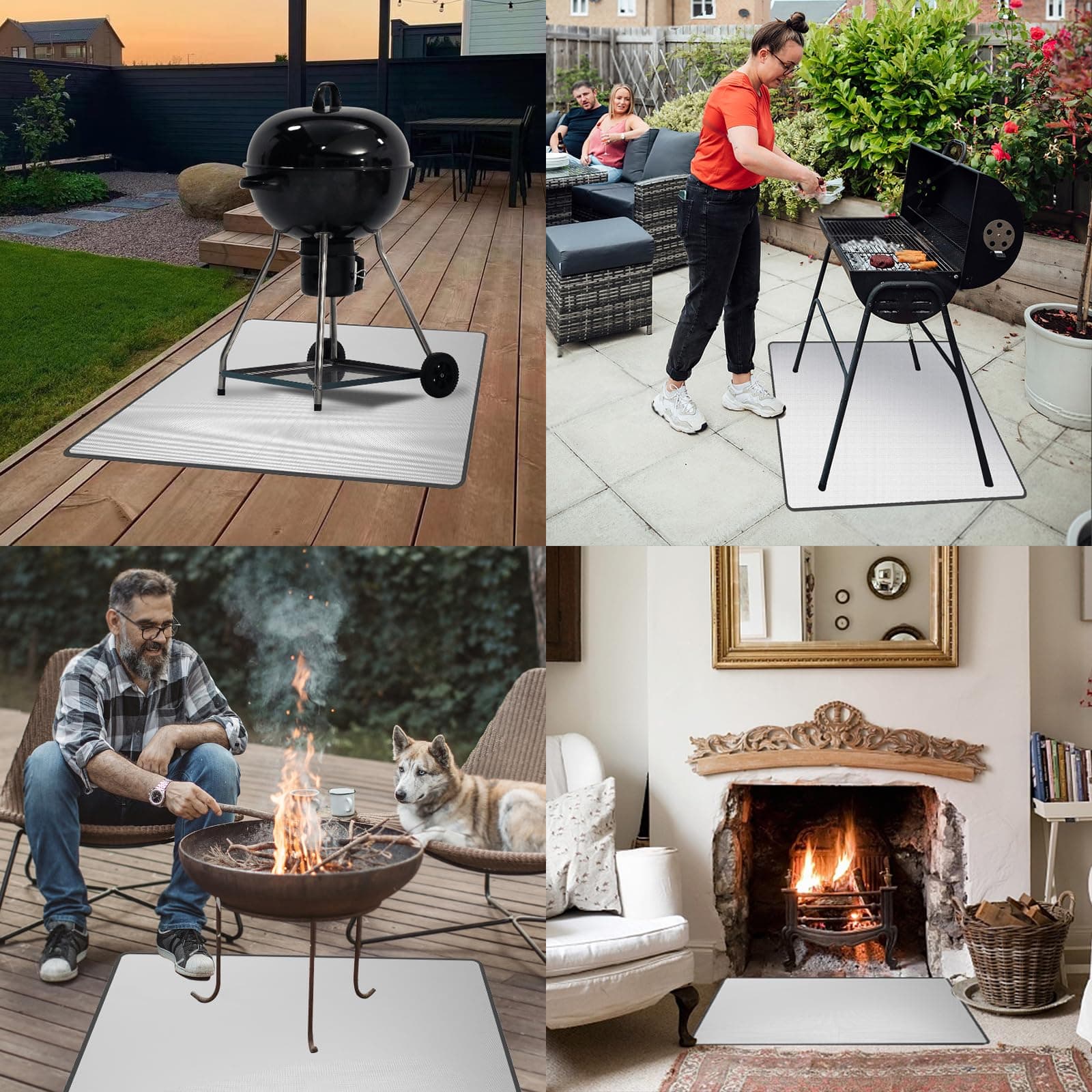 UBeesize 48x40 Grill Mats for Outdoor Grill, Under Grill Mat with 4-Layer Heat-R - Thumbnail 6