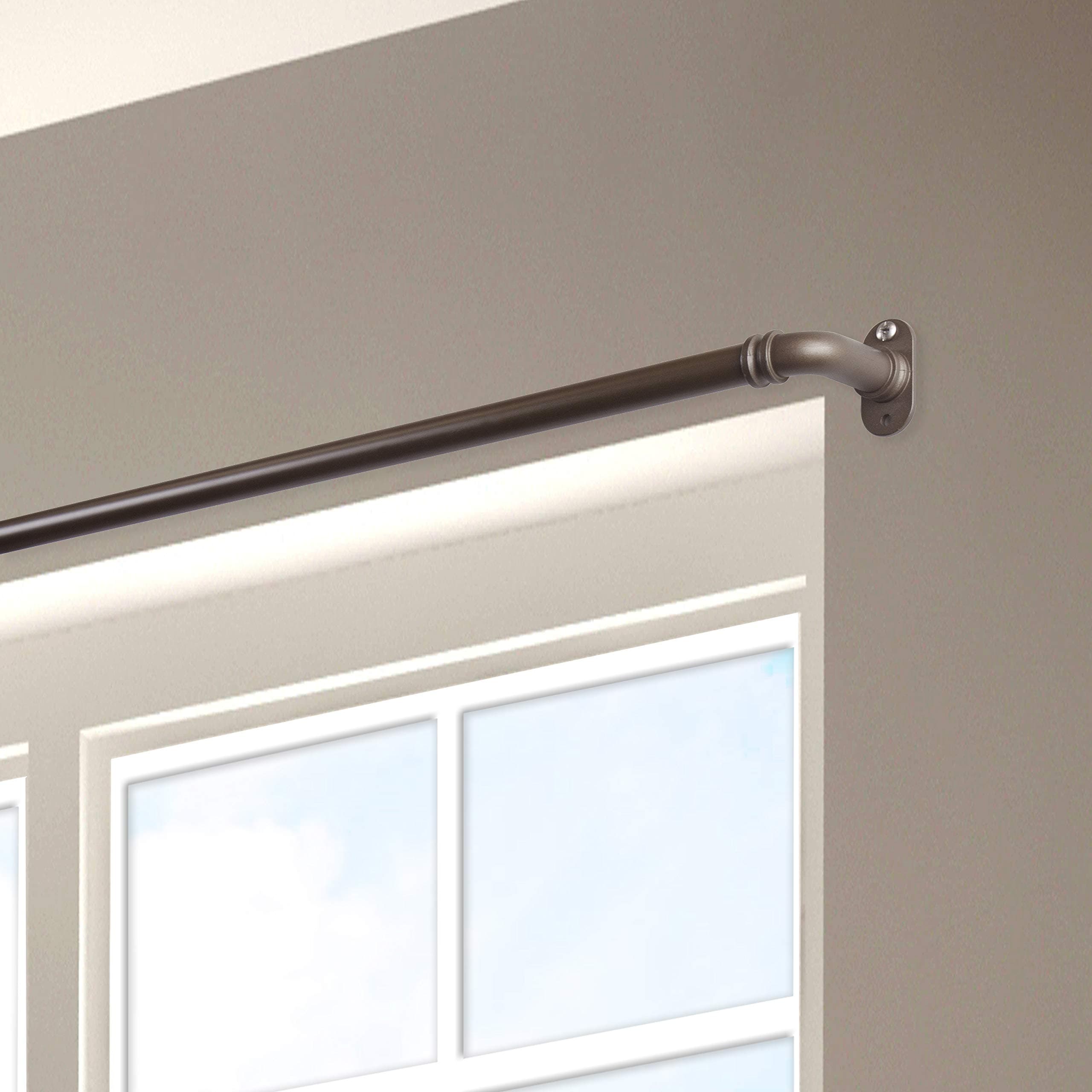 Rod Desyne 5/8" Blackout Curtain Rod 28-48 inch - Antique Brass - Thumbnail 3