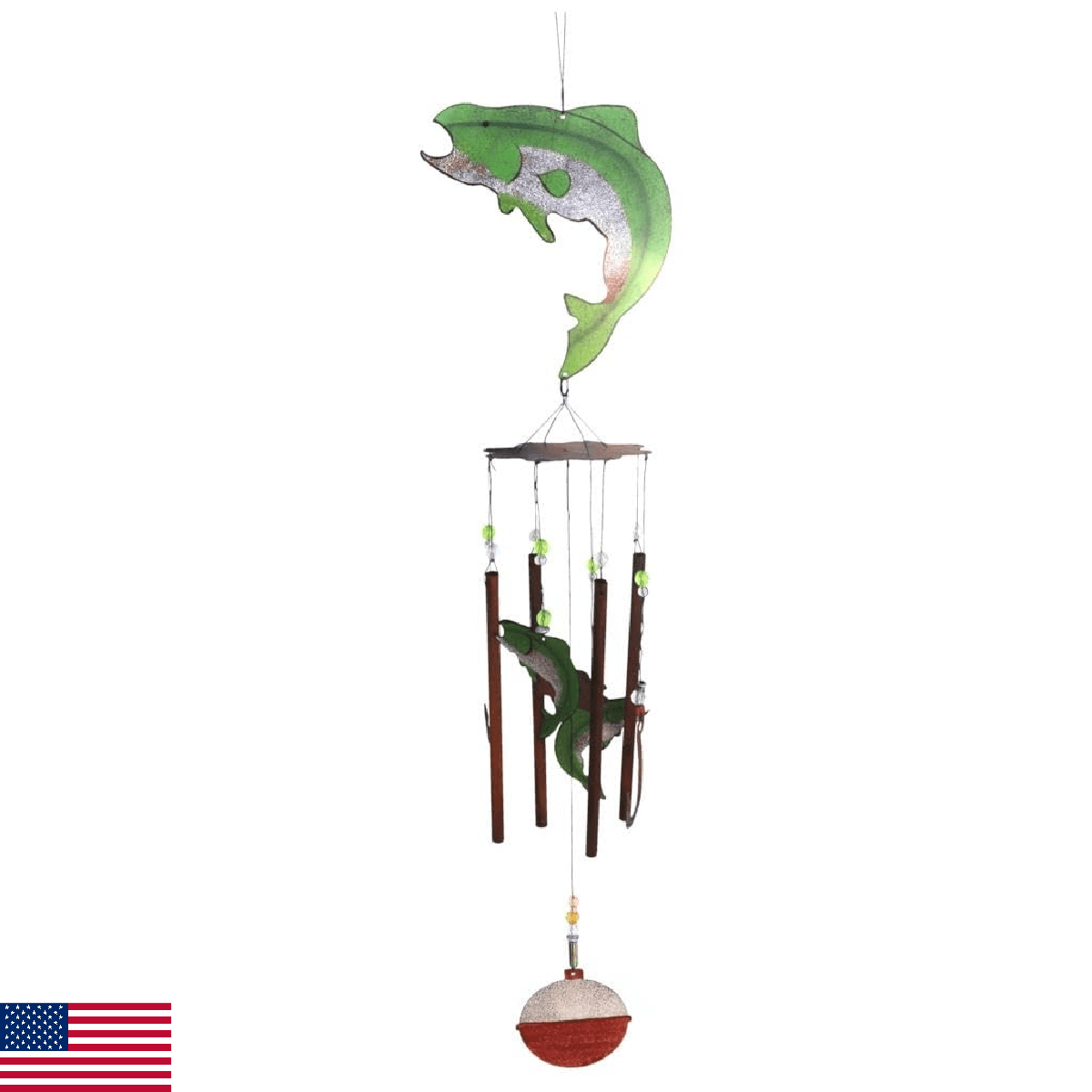 Sunset Vista Designs Catch of The Day Fish Wind Chime, 36-Inch Long - Image 1