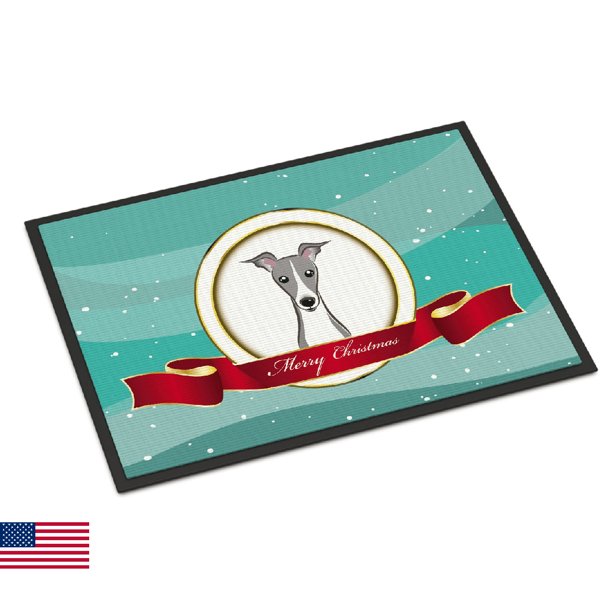 Caroline's Treasures BB1546MAT Italian Greyhound Merry Christmas Doormat 18x27 F - Image 1