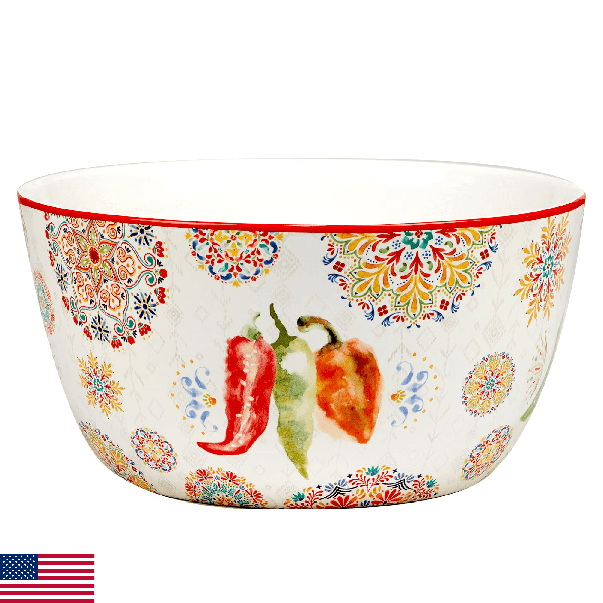 Certified International Sweet & Spicy Deep Bowl 104oz Multicolor 9in Diameter - Image 1