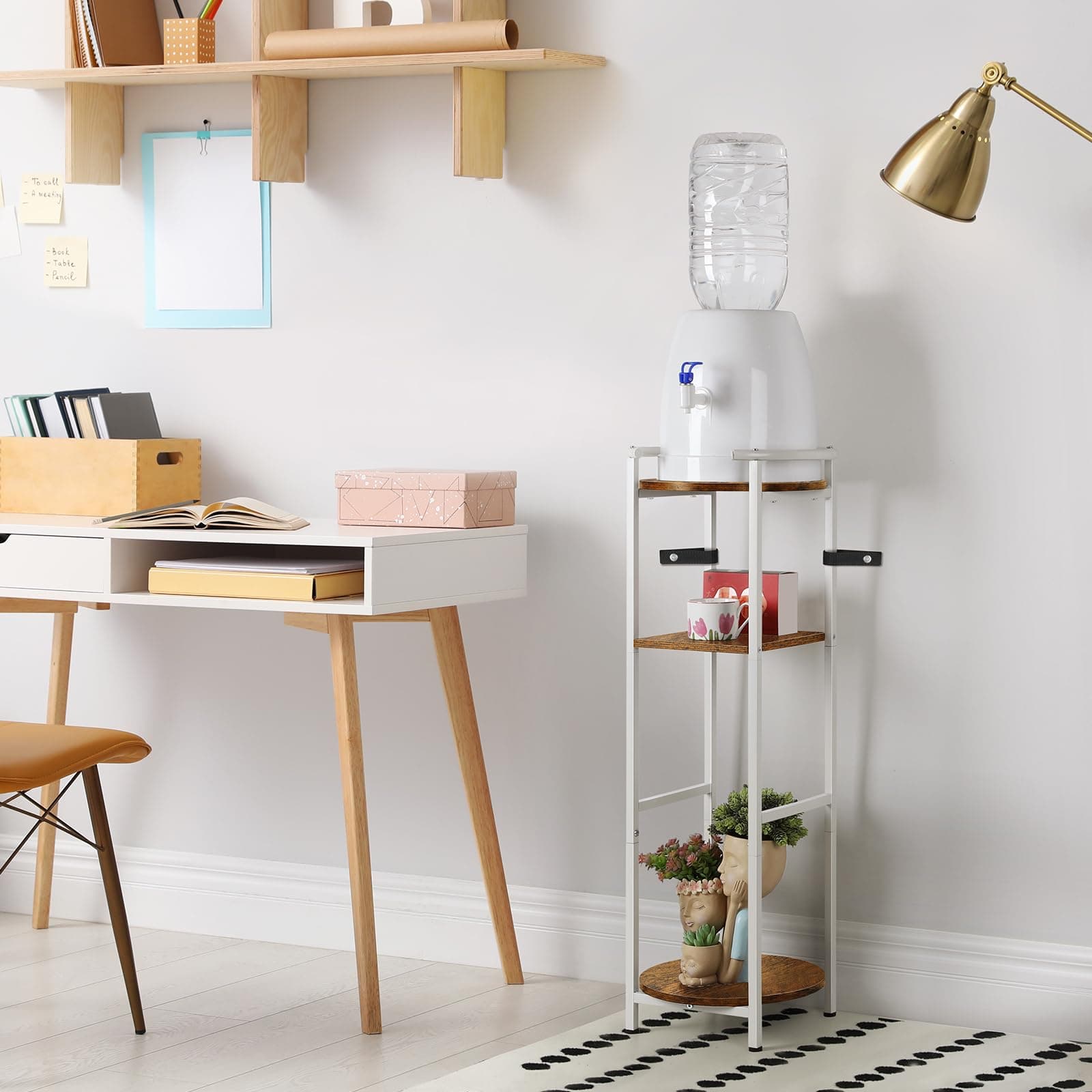 ETELI Water Dispenser Stand 3 Tier Freestanding Water Stand Ceramic Crocks Water - Thumbnail 7