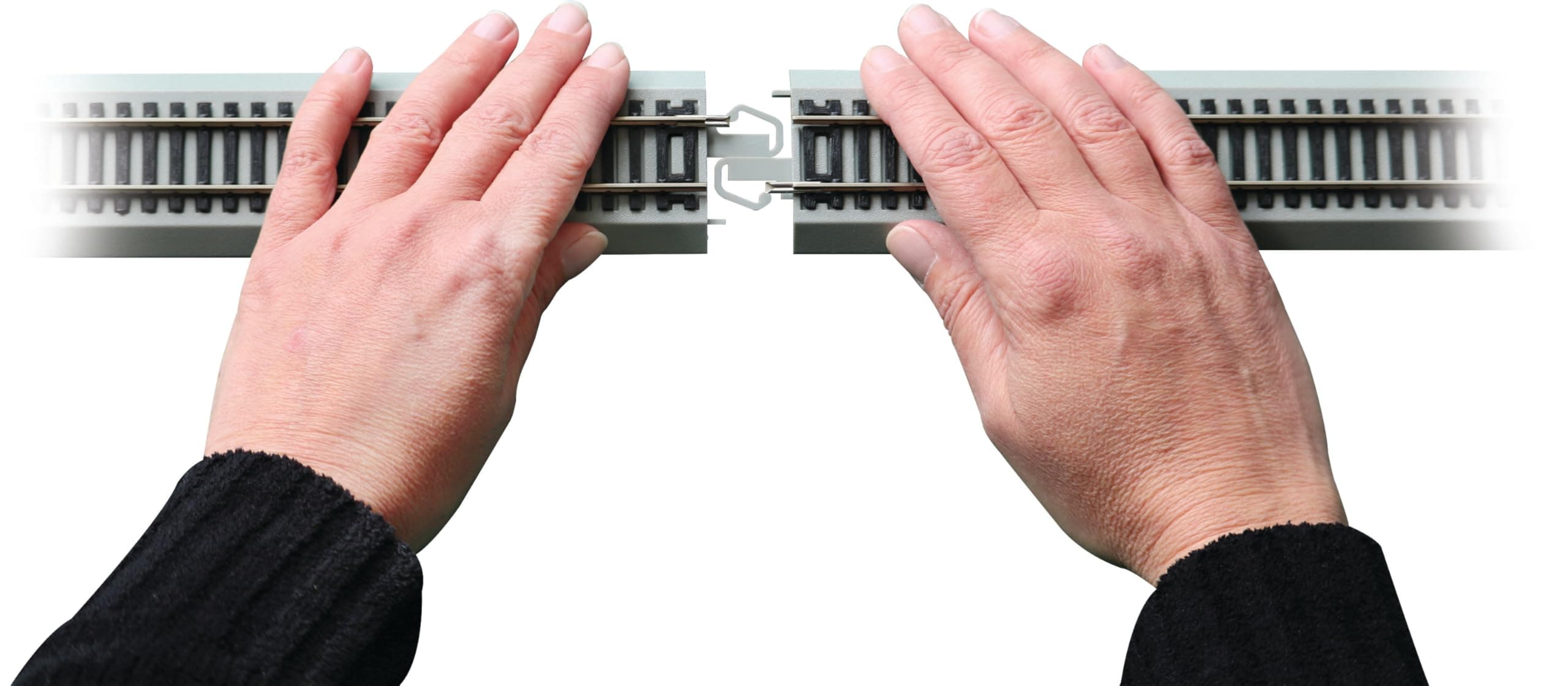 Bachmann Trains - Snap-Fit E-Z TRACK 90 DEGREE CROSSING (1/card) - NICKEL SILVER - Thumbnail 3