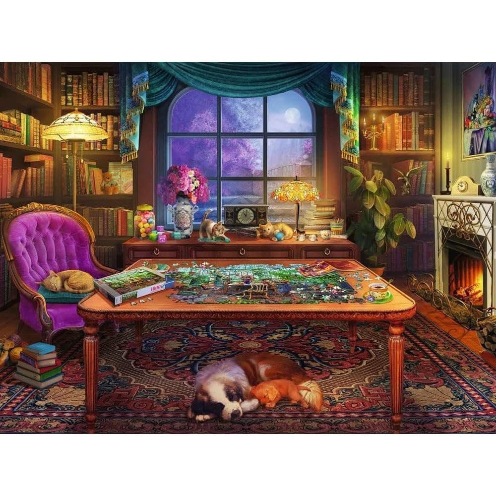 Ravensburger Cozy Series: Puzzler's Place | 750 Piece Large Format Jigsaw Puzzle - Thumbnail 3