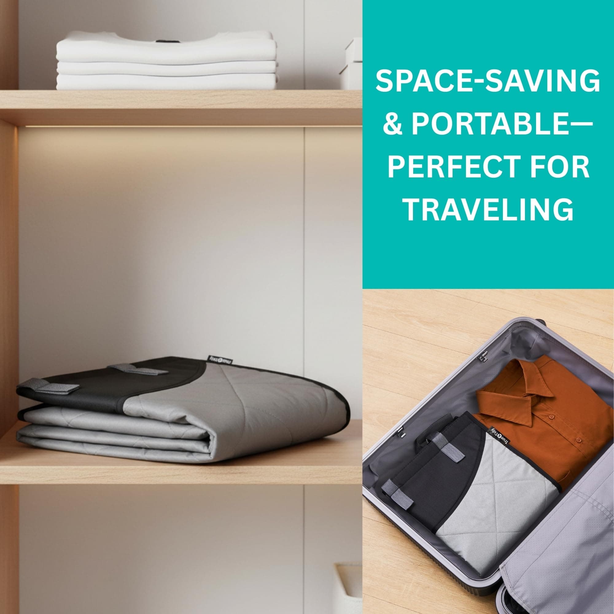 True & Tidy XL Over The Door Protective Clothes Steamer Pad, Ironing and Press P - Thumbnail 7