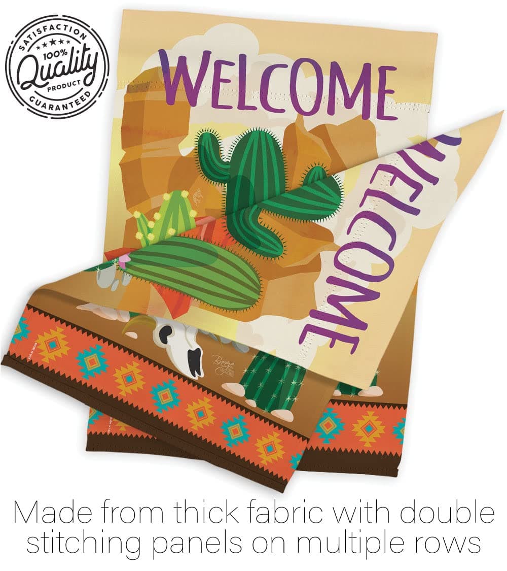 Cactus Garden Flag Home Decor Country Living Southwest Desert Succulent Banner W - Thumbnail 7