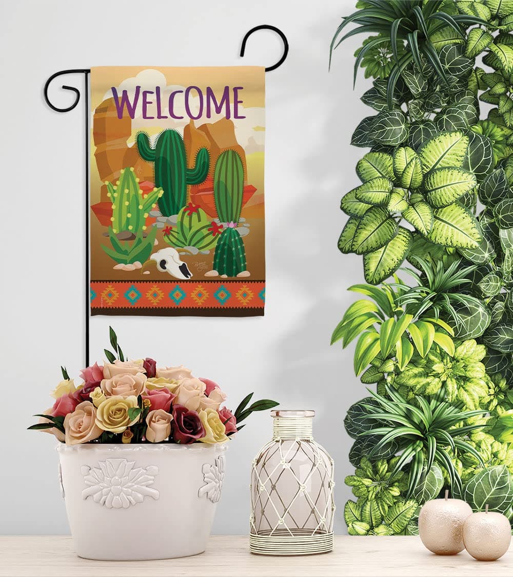 Cactus Garden Flag Home Decor Country Living Southwest Desert Succulent Banner W - Thumbnail 9