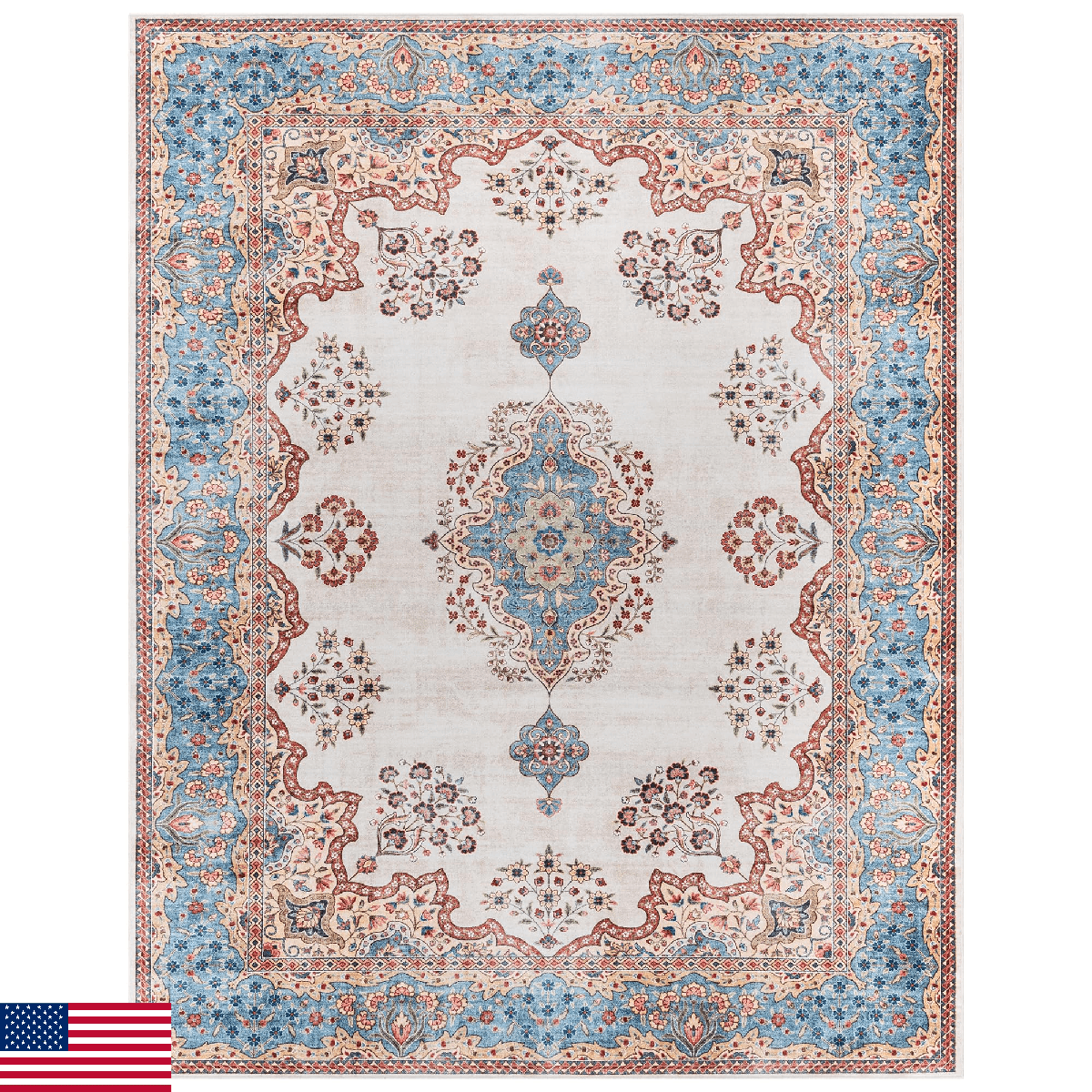 Gertmenian Indoor Boho Area Rug - 5x7 Standard, Non Slip, Super Strong, Ideal fo - Image 1