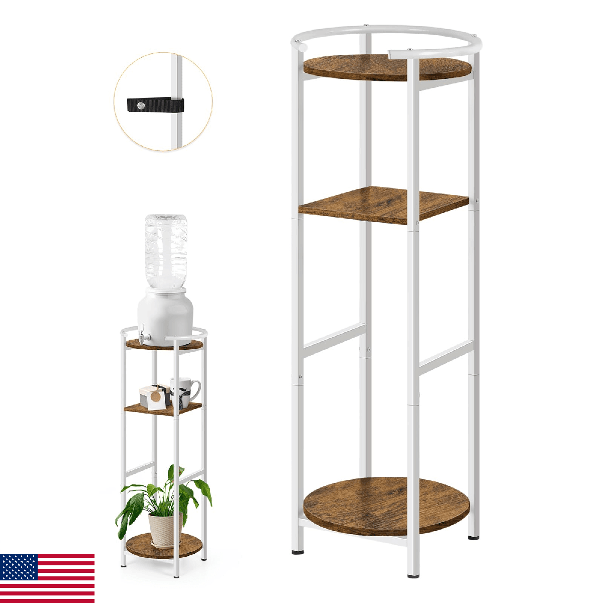 ETELI Water Dispenser Stand 3 Tier Freestanding Water Stand Ceramic Crocks Water - Image 1