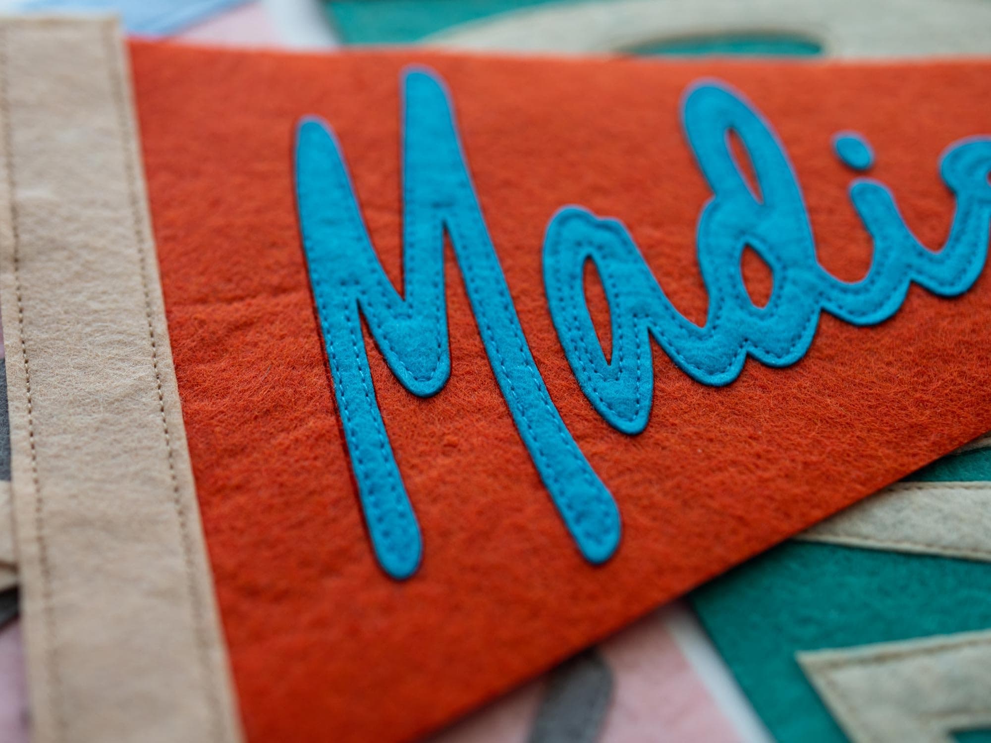 Rosanbella Personalized Name Pennant Nursery Decor - Baby Boy Girl Custom Flag - Thumbnail 4