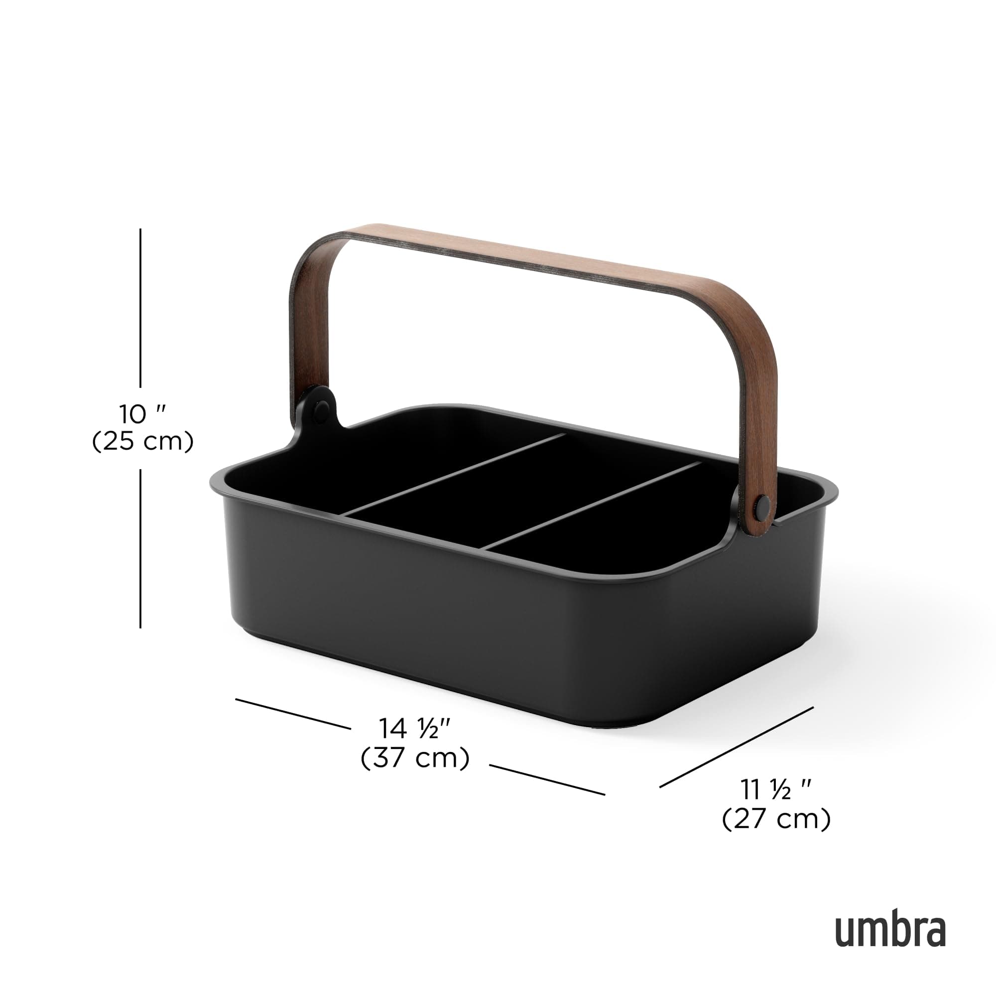 Umbra Bellwood Stackable Storage Bin, Multipurpose Caddy Organizer, 14 x 10 in, - Thumbnail 3