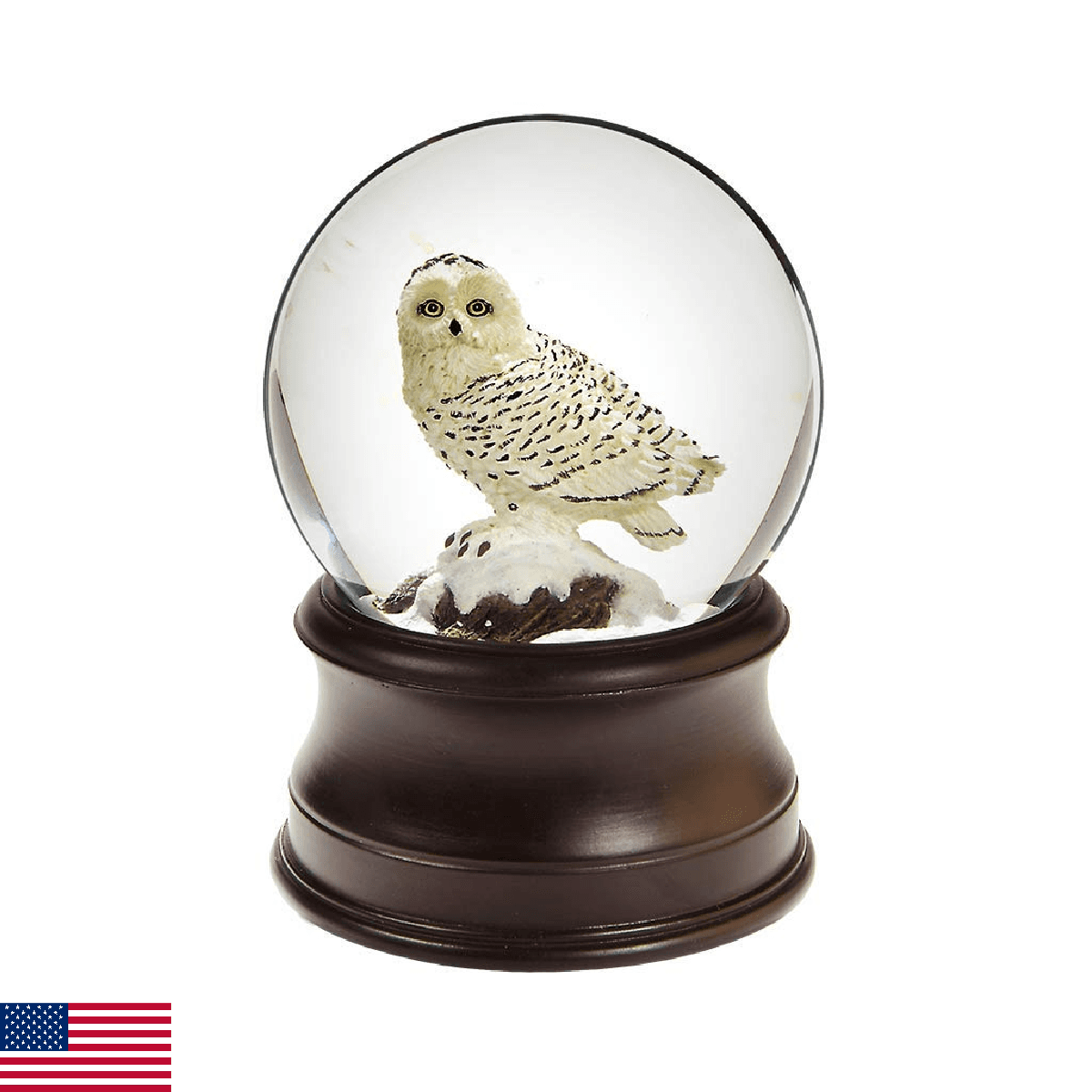 San Francisco Music Box Snowy Owl "Let It Snow" Musical Snow Globe - Image 1