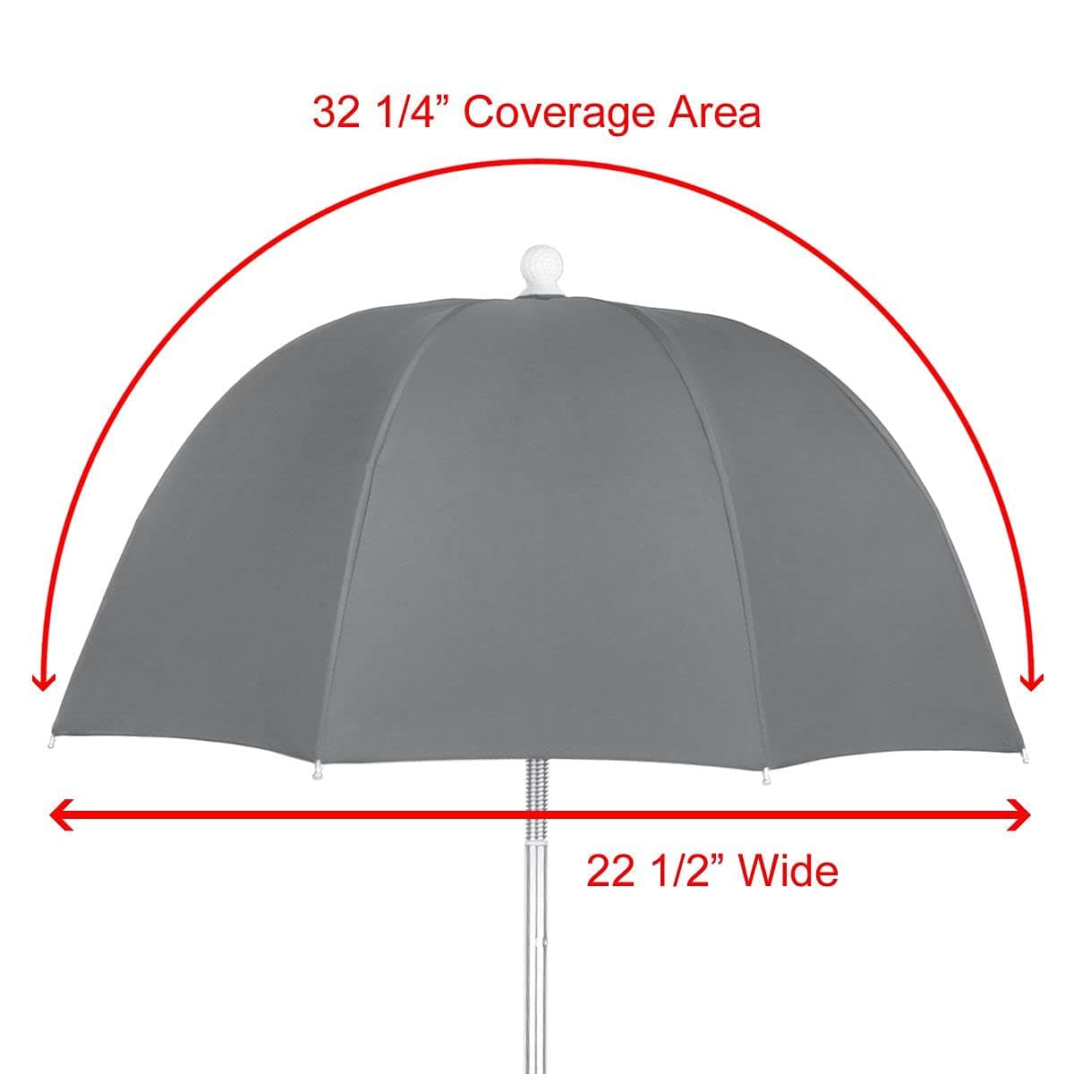 Orlimar Dri-Clubz Golf Bag Umbrella | Adjustable Height Spring Top Golf Umbrella - Thumbnail 7