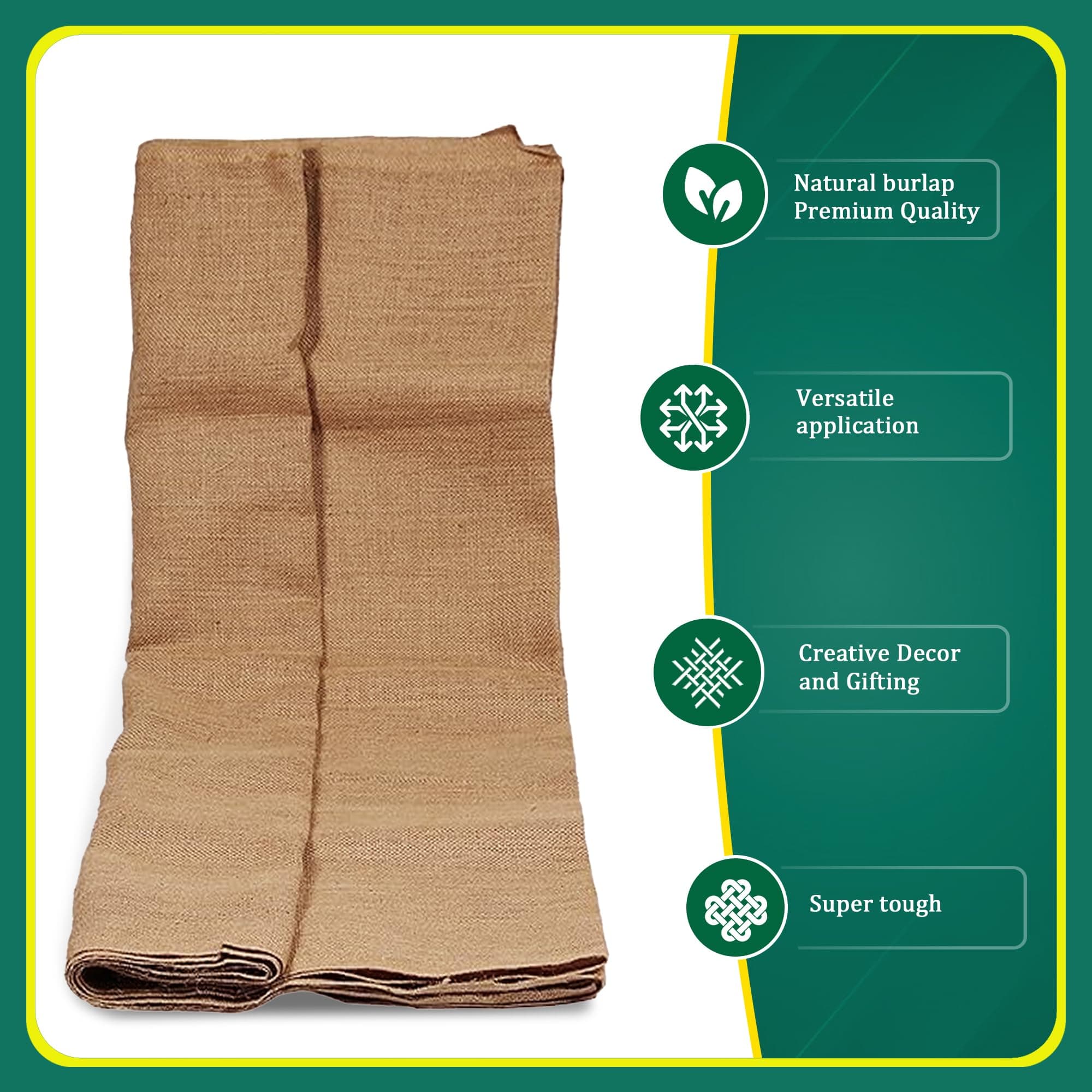 Burlap for Gardening 40" x 15 Feet - Multipurpose Natural Burlap Fabric - High D - Thumbnail 3