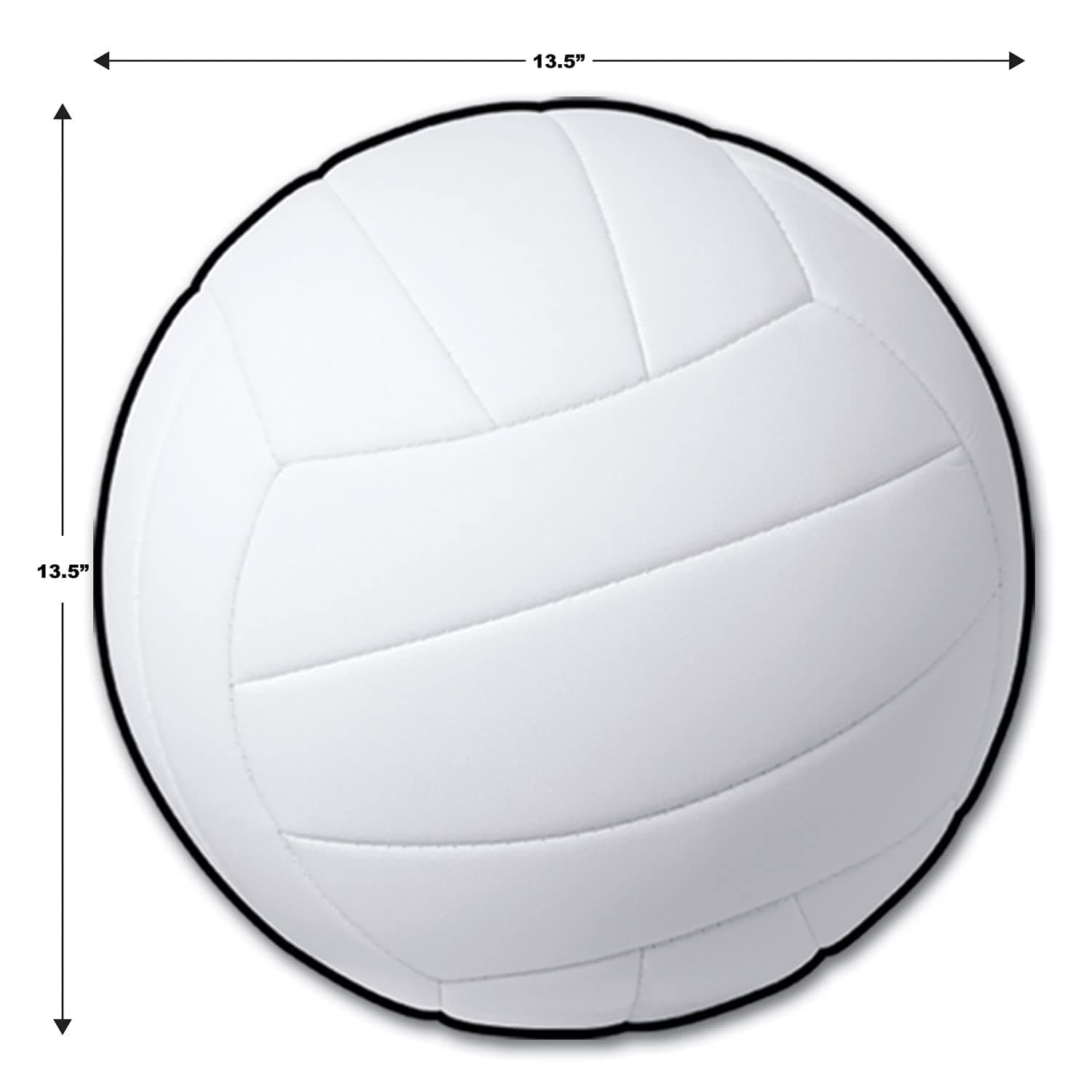 Beistle, 12 Piece Volleyball Cutouts, 13.5'' (White/Black) - Thumbnail 2