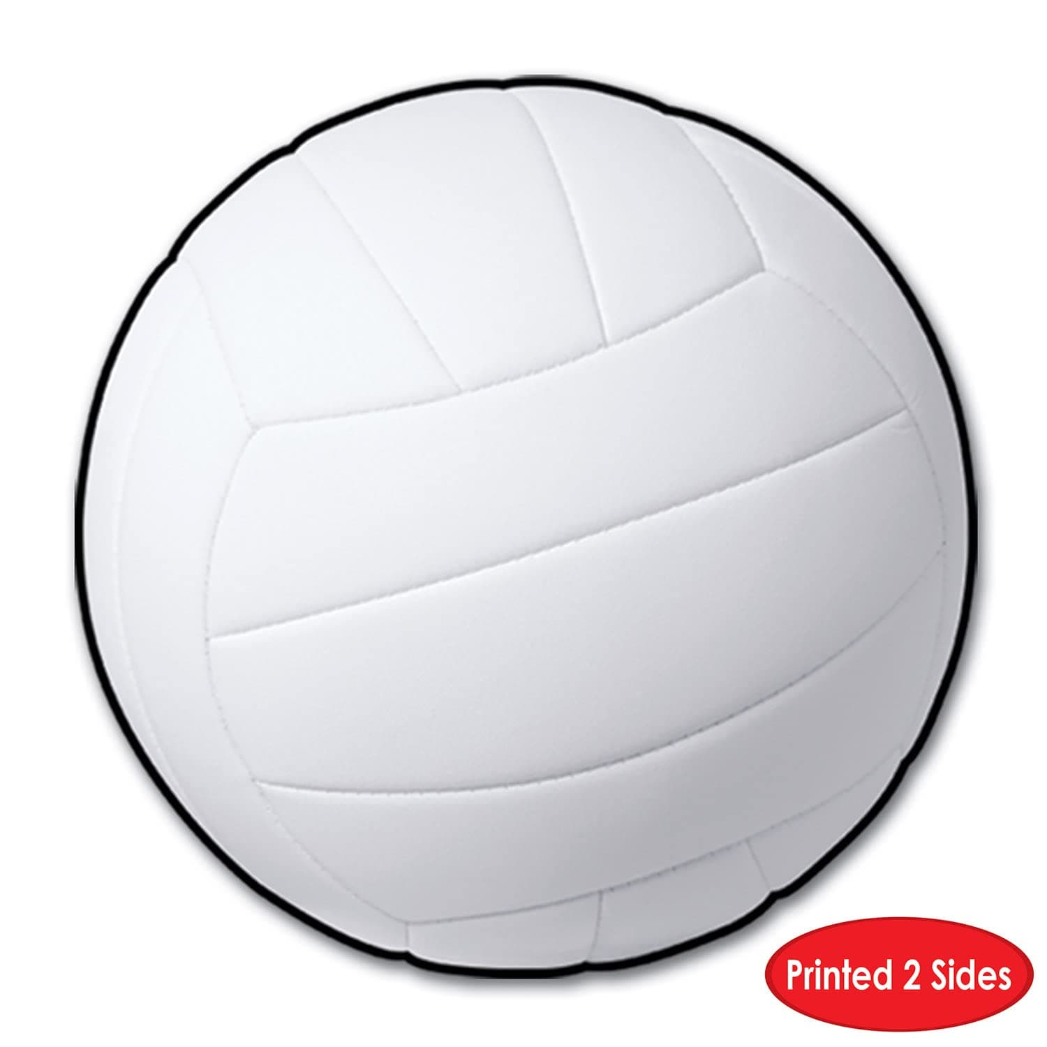 Beistle, 12 Piece Volleyball Cutouts, 13.5'' (White/Black) - Thumbnail 3