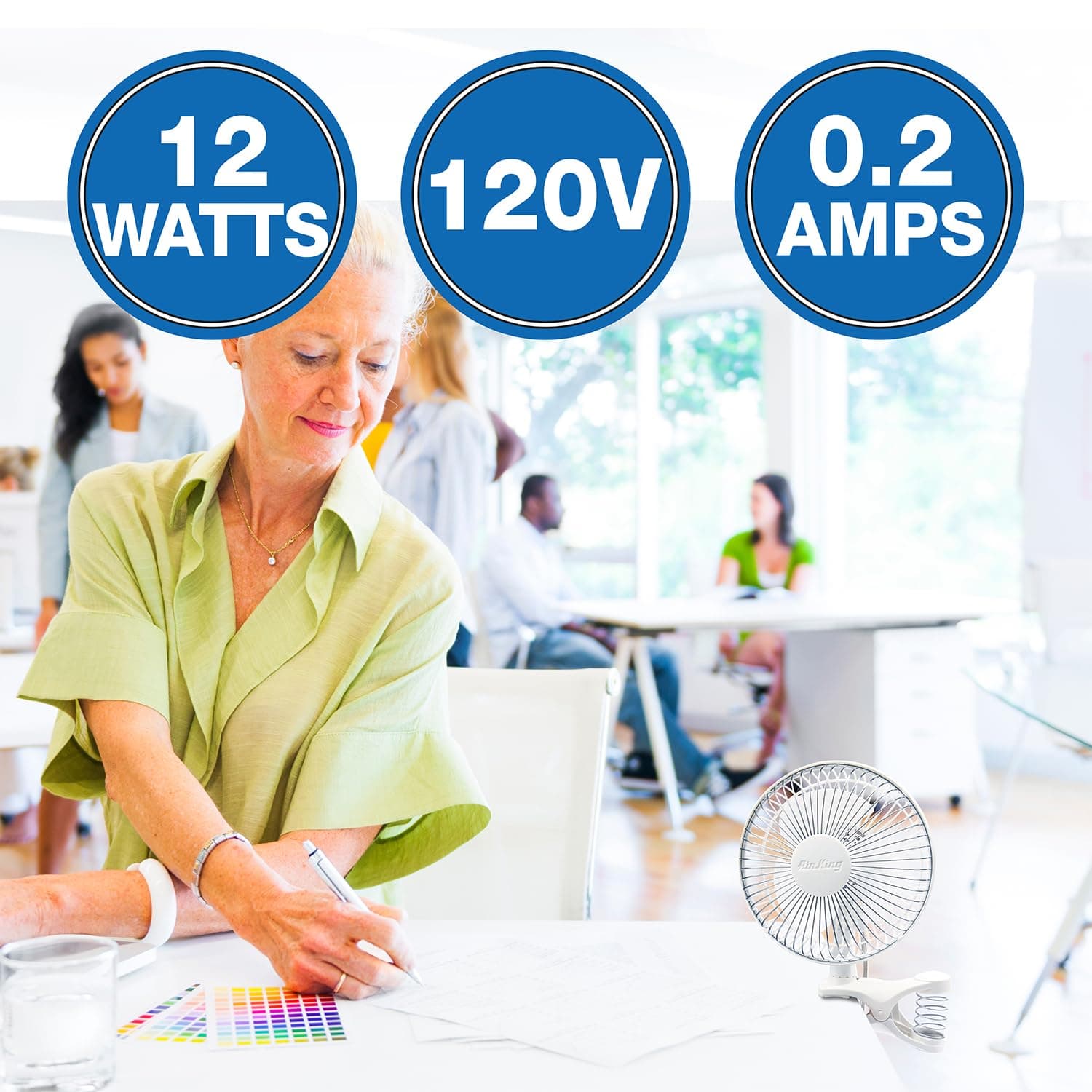 Air King 9145 6-Inch 2-Speed Clip-On Fan - Thumbnail 2