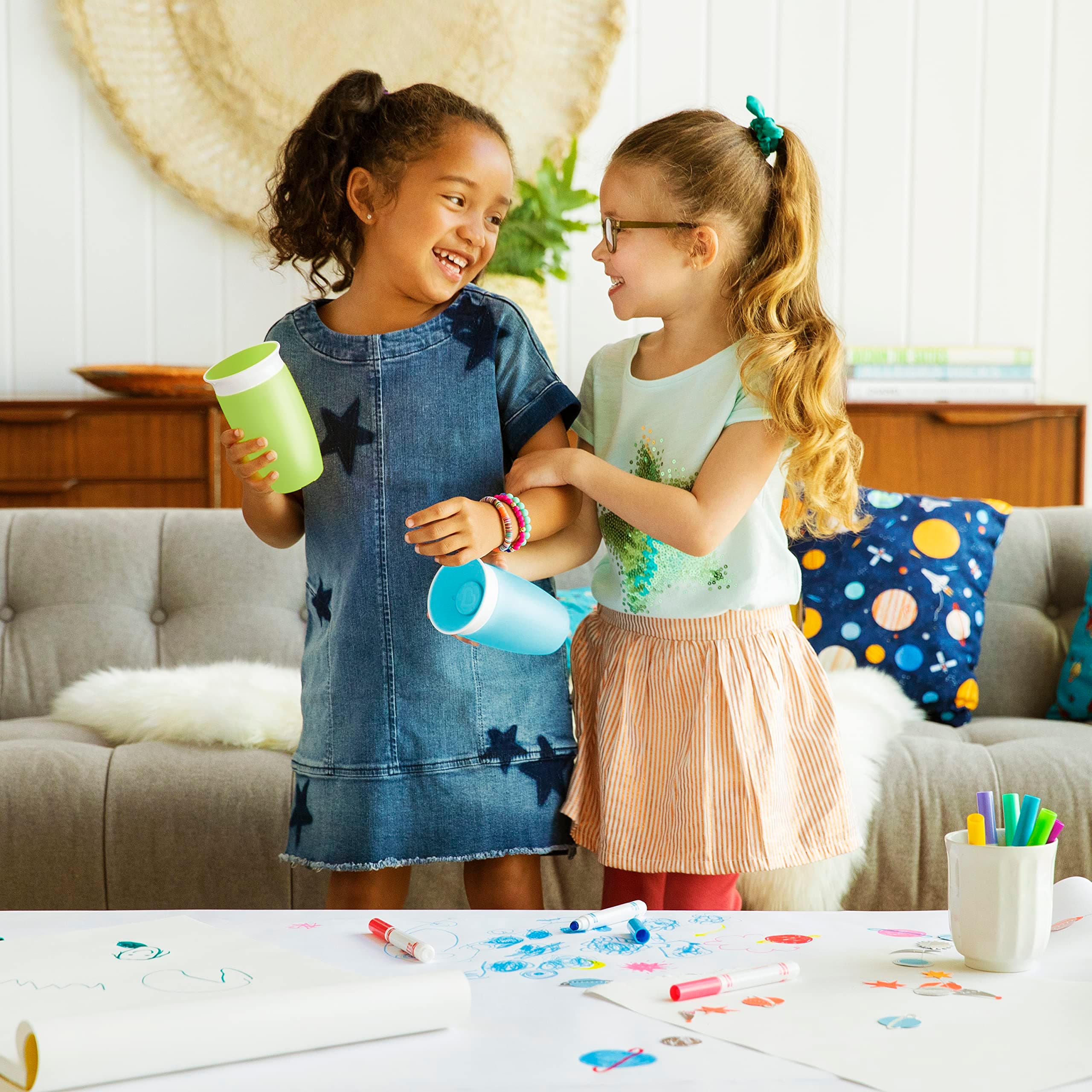 Munchkin Miracle 360 Toddler Sippy Cups, 6 Months and 1 Year Old, Spill Proof, 7 - Thumbnail 3