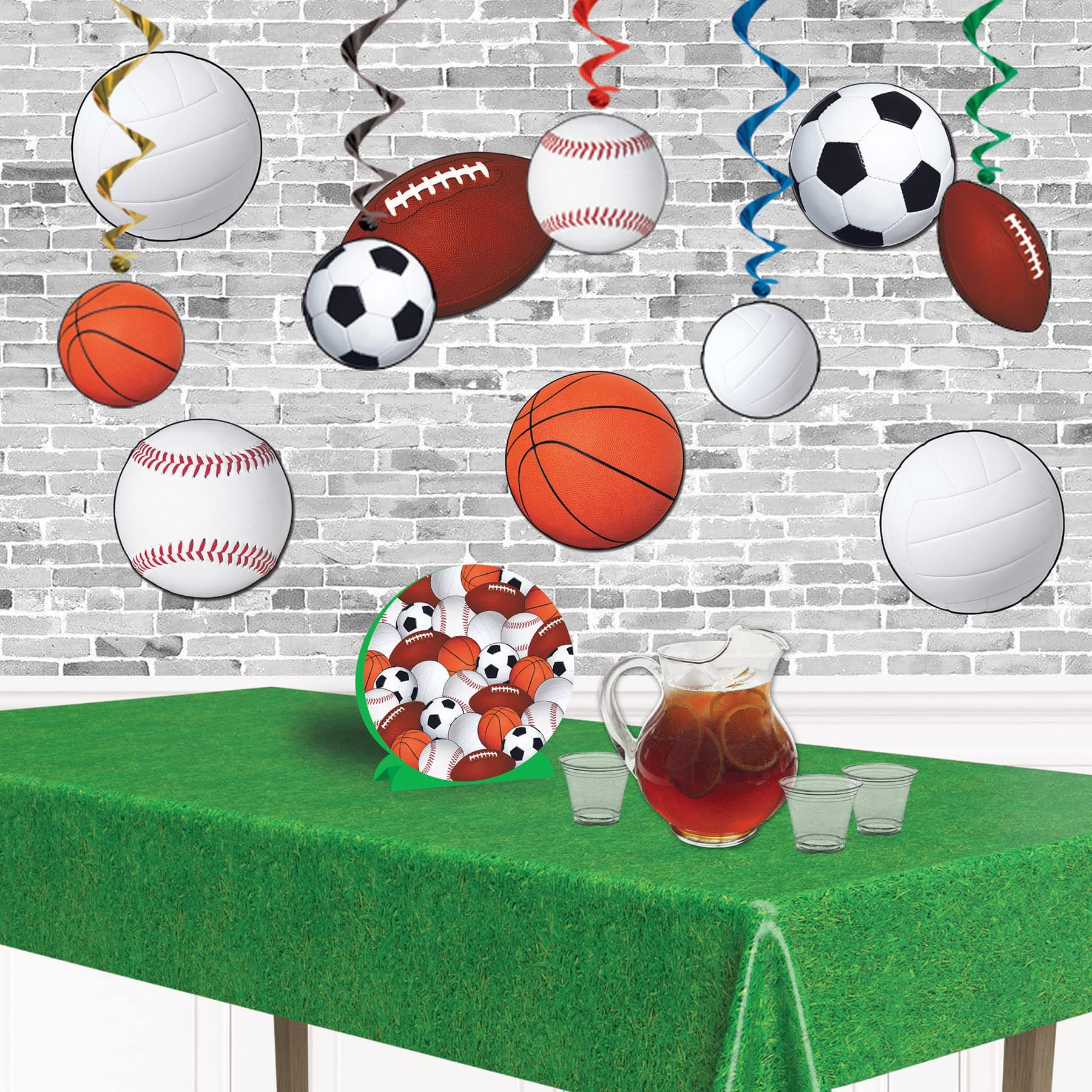 Beistle, 12 Piece Volleyball Cutouts, 13.5'' (White/Black) - Thumbnail 5