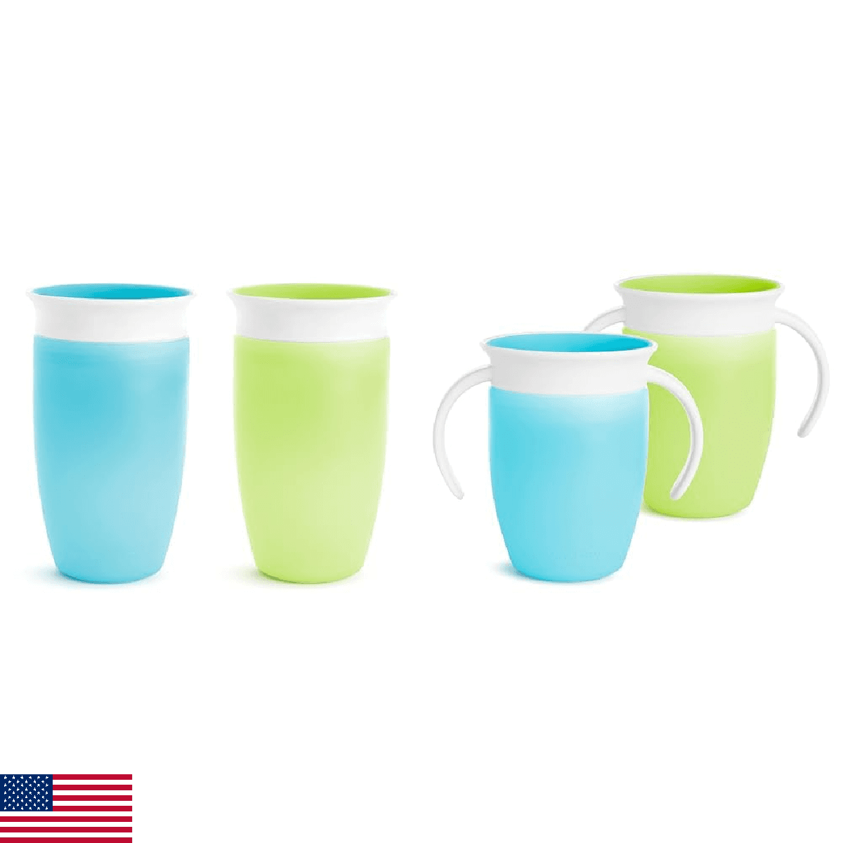 Munchkin Miracle 360 Toddler Sippy Cups, 6 Months and 1 Year Old, Spill Proof, 7 - Image 1