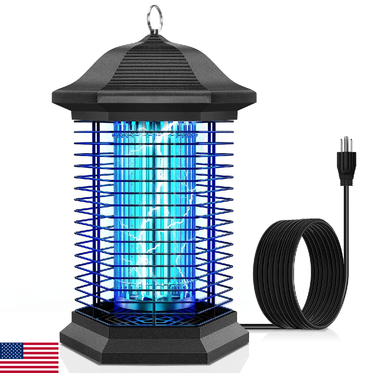 AMUFER Bug Zapper Outdoor Indoor 18W 4400V Electric Mosquito Fly Insect Killer - Image 1