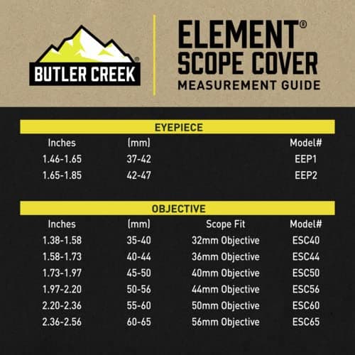 Butler Creek Element Scope Cap Objective 60-65mm, Riflescope Cap Black ESC65 - Thumbnail 8