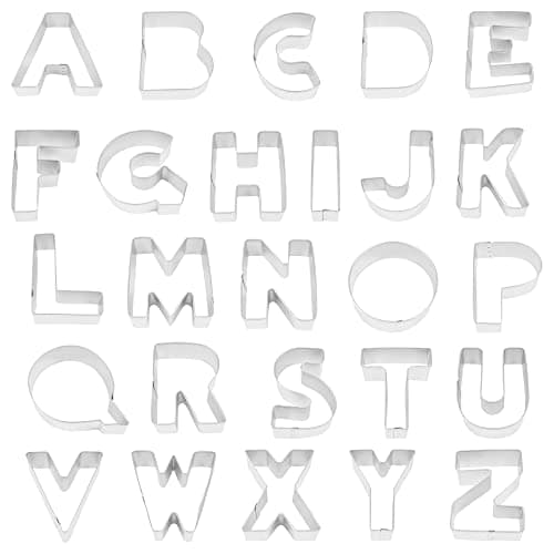R&M International Alphabet 3" Cookie Cutters, 26-Piece Set in Gift Box - Thumbnail 3