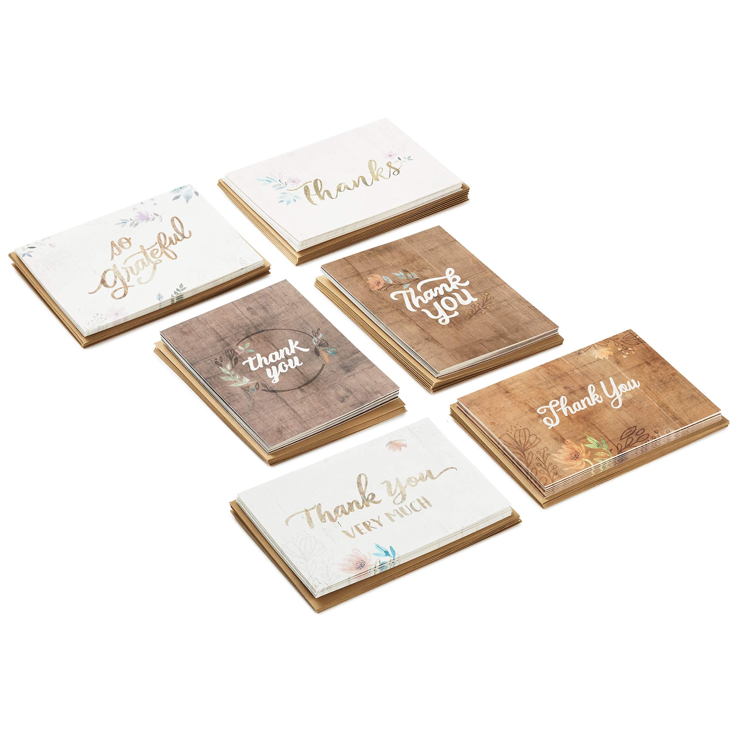 Hallmark Thank You Cards Assortment, Rustic Collection (96 Thank You Notes with - Thumbnail 4