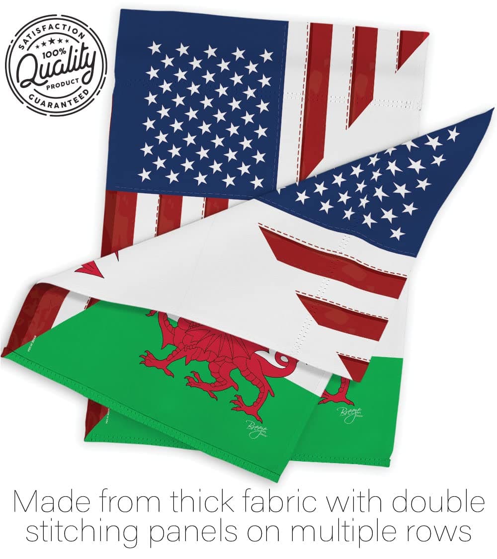 Breeze Decor US Wales Friendship Garden Flag Regional American Alliance World Co - Thumbnail 7