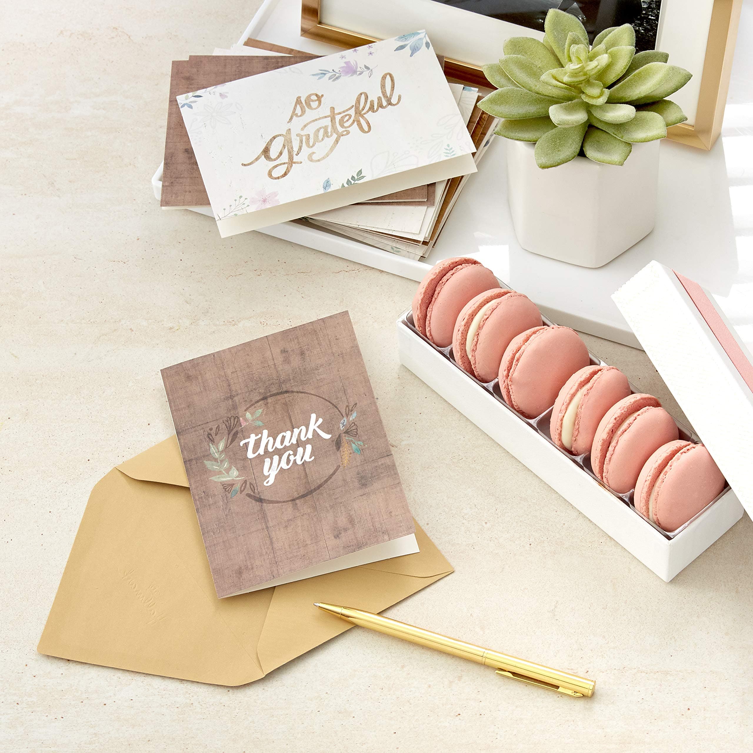 Hallmark Thank You Cards Assortment, Rustic Collection (96 Thank You Notes with - Thumbnail 3