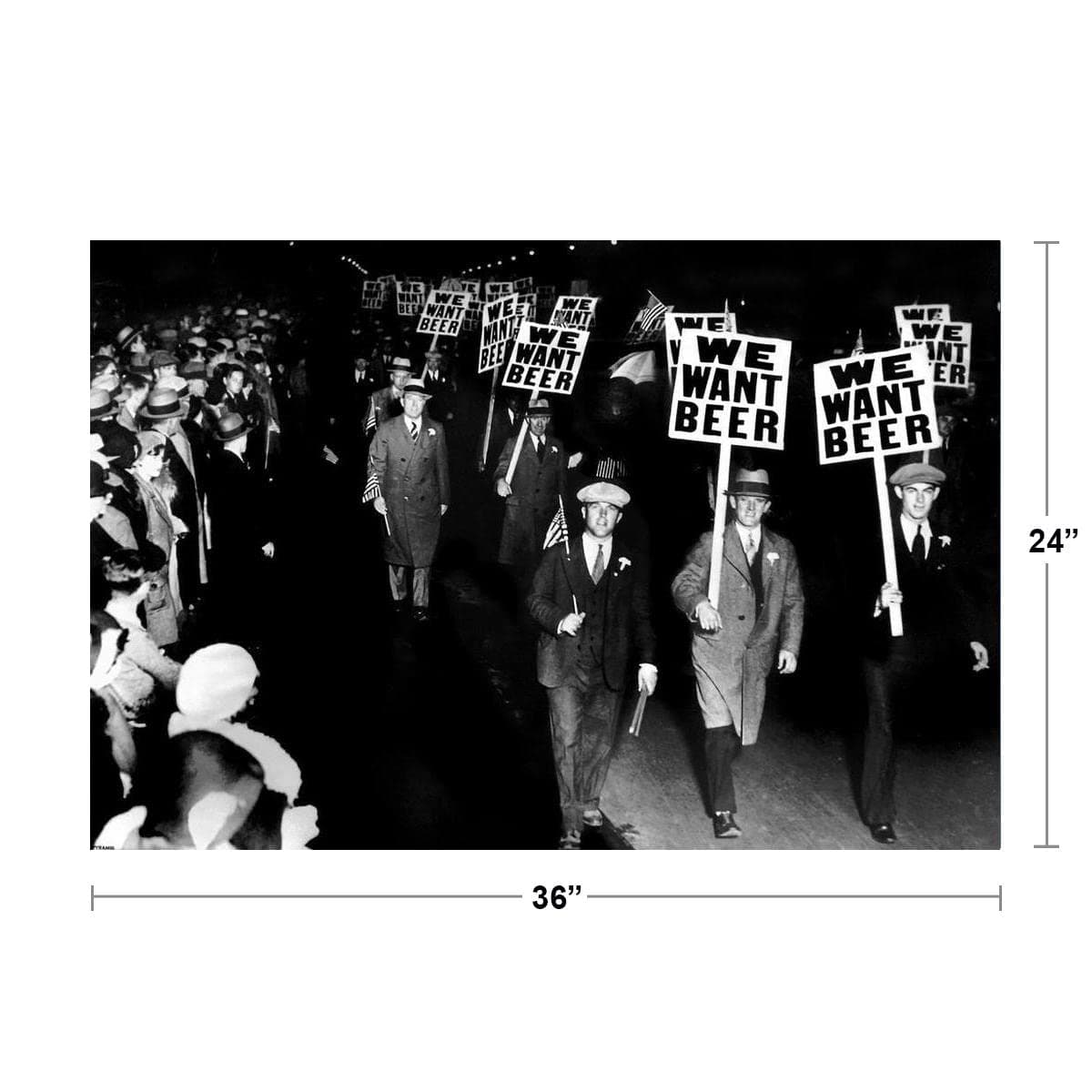 Black and White Poster Protest Signs Against Prohibition Retro Vintage Cool Wall - Thumbnail 4