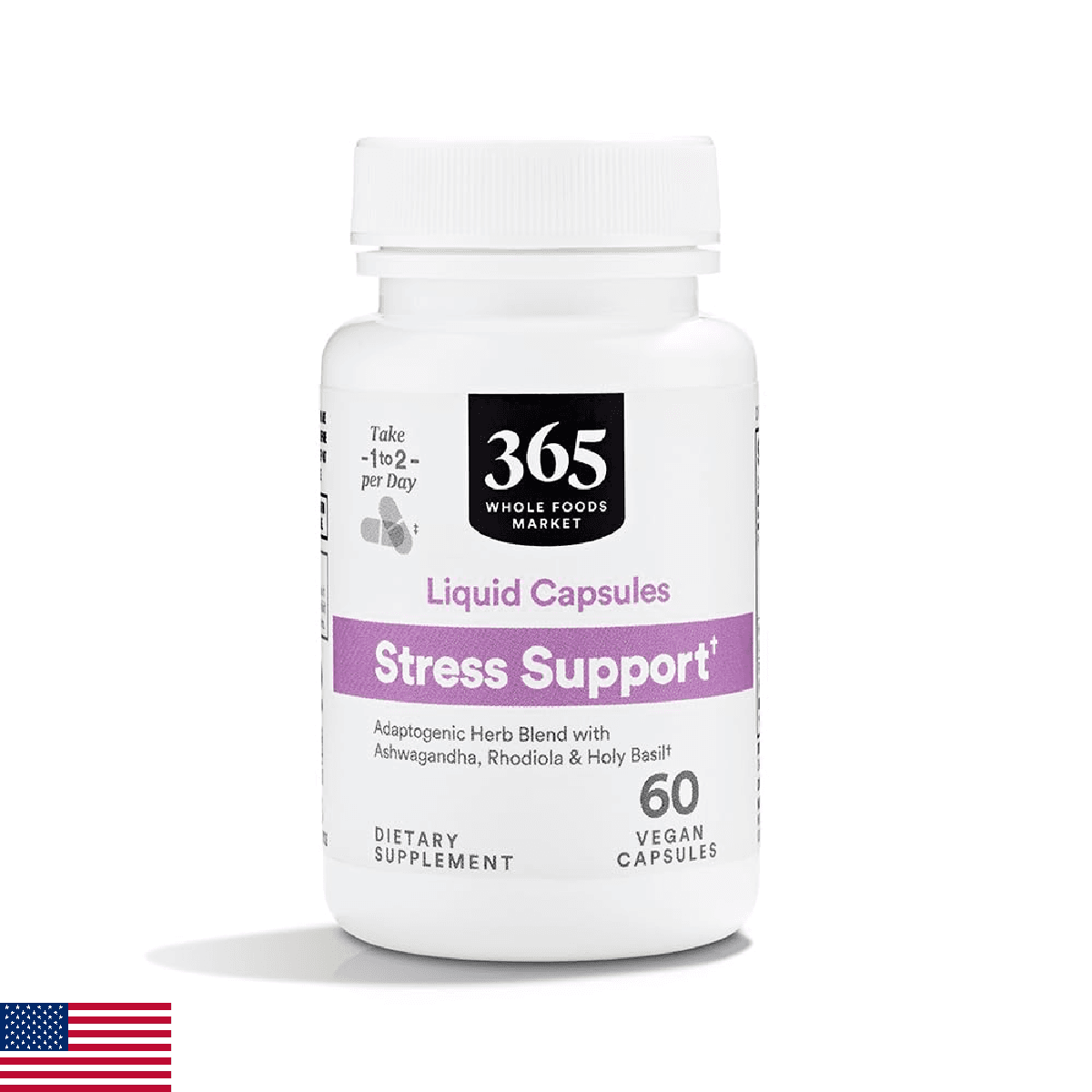 365 by Whole Foods Market, Stress Support, 60 Count - Image 1