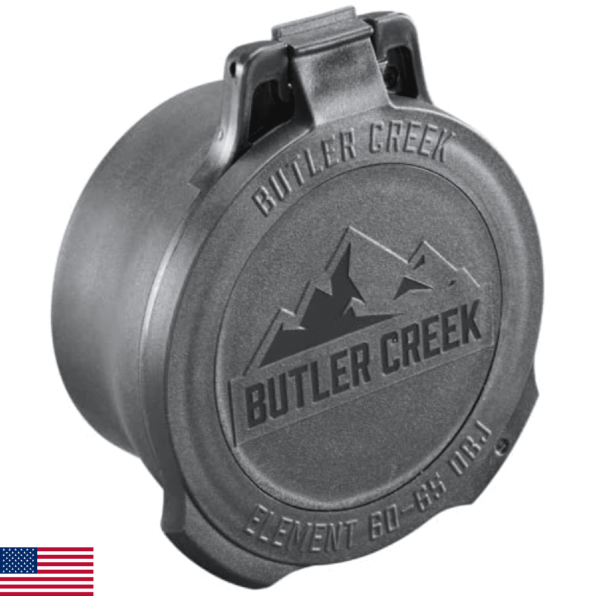 Butler Creek Element Scope Cap Objective 60-65mm, Riflescope Cap Black ESC65 - Image 1