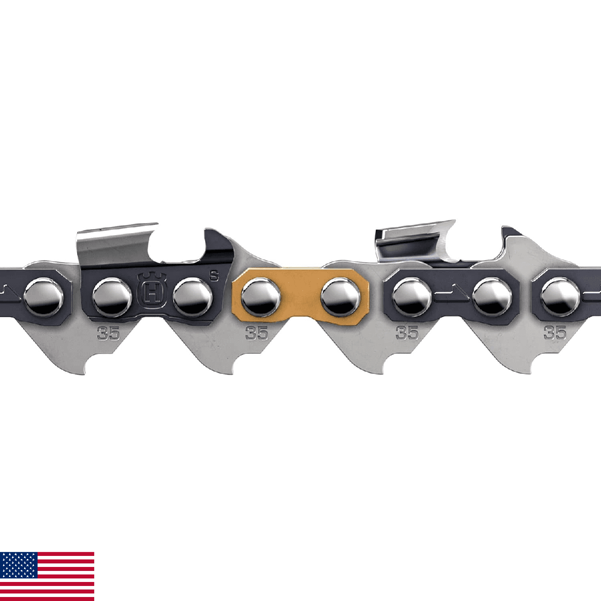 Husqvarna X-Cut S35G 18" Chainsaw Chain, .325" Pitch, .058" Gauge, 72 DL - Image 1